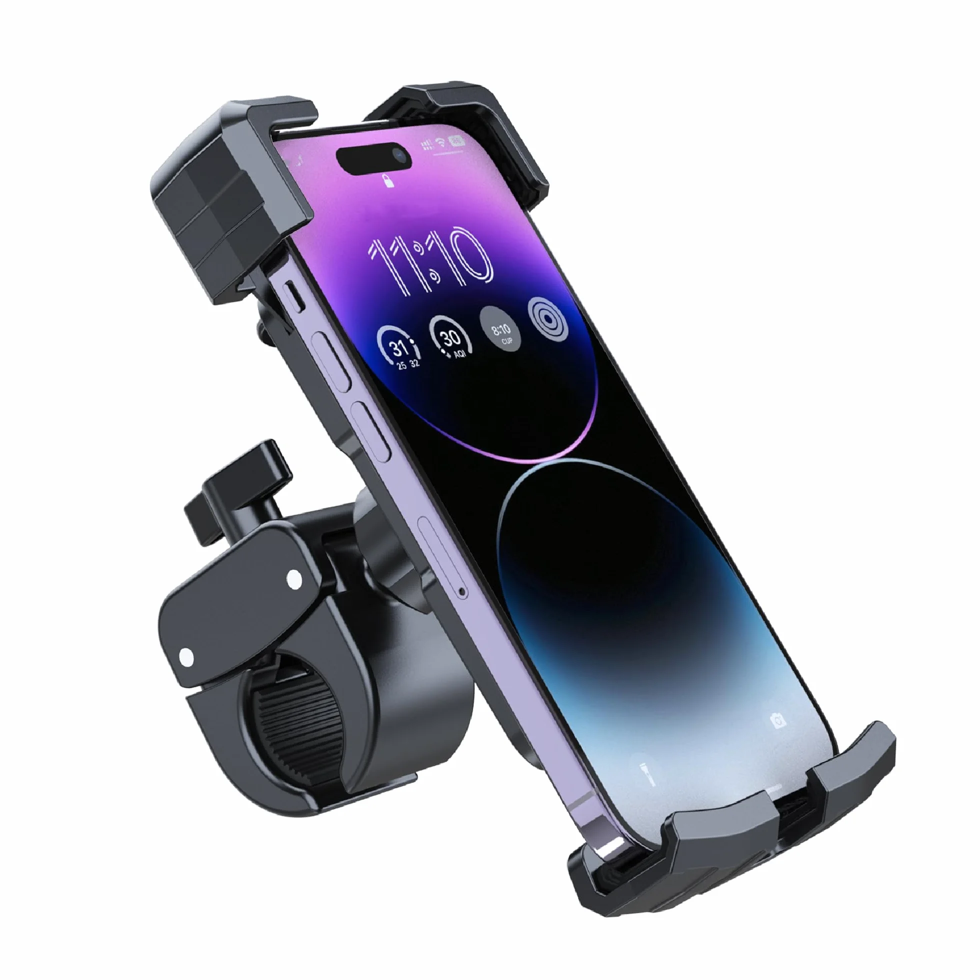 MMOBIEL Uchwyt Rowerowy na Telefon - Solidny Uchwyt na Telefon do Roweru, Skutera itp. - Uchwyt na Telefon do Telefonów od 4 do 7 Cali - Regulowany Uchwyt do Nawigacji Rowerowej - Uniwersalny - Czarny