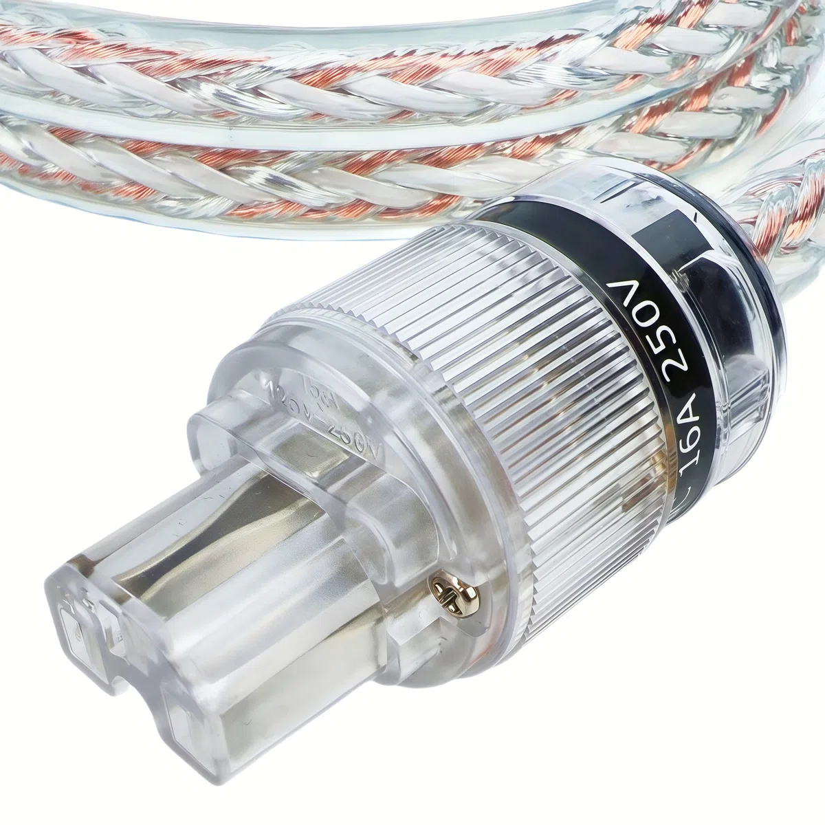 WAudio Kabel zasilający audiofilski 10 AWG, przewód zasilający OFC klasy premium z wtyczkami Schuko i C15 do systemów HiFi (2 m)
