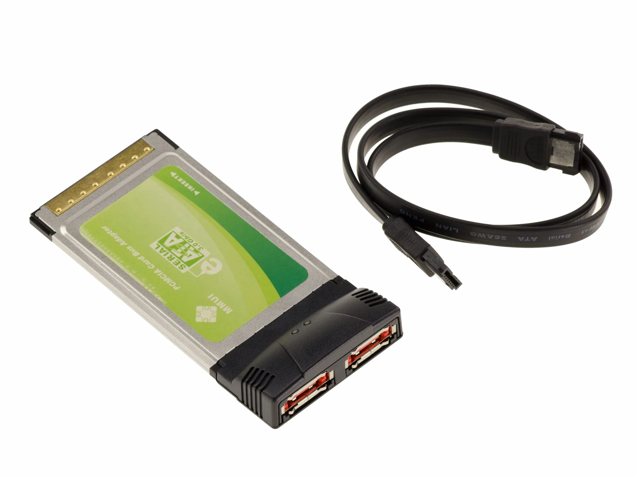 KALEA-INFORMATIQUE Karta PCMCIA CARDBUS 32 BIT 2-portowa eSATA z chipsetem Initio Inic 1620Ta2, dostarczana z kablem eSATA