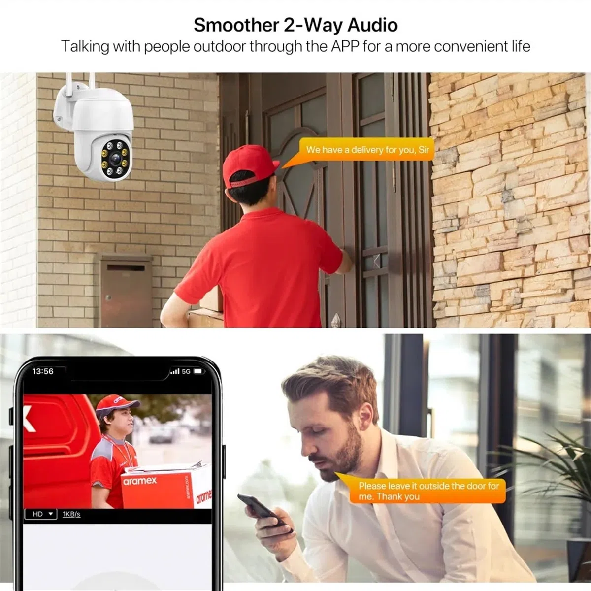 Kamery Monitoringu, Bezprzewodowa kamera PTZ 8MP 4K HD 5MP kolorowa noktowizor kamera IP zewnętrzna H.265 1080P Ai automatyczne śledzenie nadzór CCTV(8MP With 32G SD)
