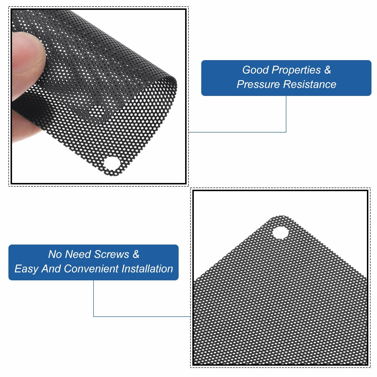 QUARKZMAN 10 sztuk PC filtr przeciwpyłowy, 80 mm x 80 mm PCW, obudowa komputera, chłodnica, ochrona przed kurzem, kratka wentylatora do obudowy komputera, głośników, kolor czarny