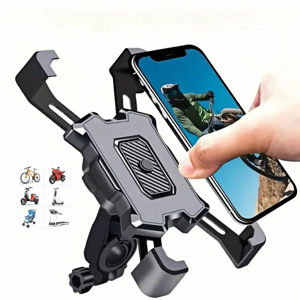 kiorziesk Uchwyt na telefon do roweru i motocykla - Uniwersalny obrotowy uchwyt na telefon o 360° do kierownicy MTB, roweru, motocykla - kompatybilny z iPhone, Samsung Galaxy, Huawei, Xiaomi, Oppo