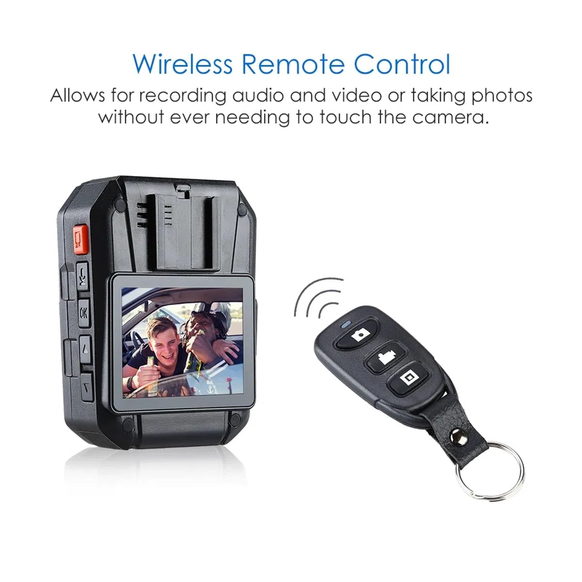 Kamera na ciało WA7-D Zużyta mini kamera 32G/64G Kamera do noszenia na ciele DVR Rejestrator wideo Pilot Kamera policyjna ze stacją ładującą z dźwiękiem i obrazem(64GB With GPS)
