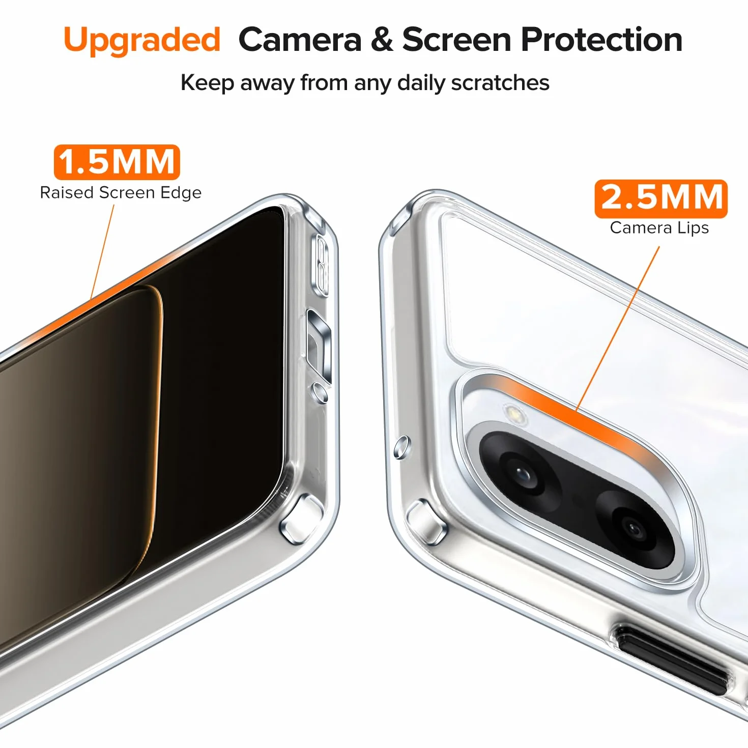 ivoler Etui Anti-Yellow do Oneplus Nord CE 5 5G z 2 częściami ze szkła hartowanego, [ochrona wojskowa] Ochronna obudowa odporna na wstrząsy odporna na zarysowania przezroczysta obudowa zderzaka