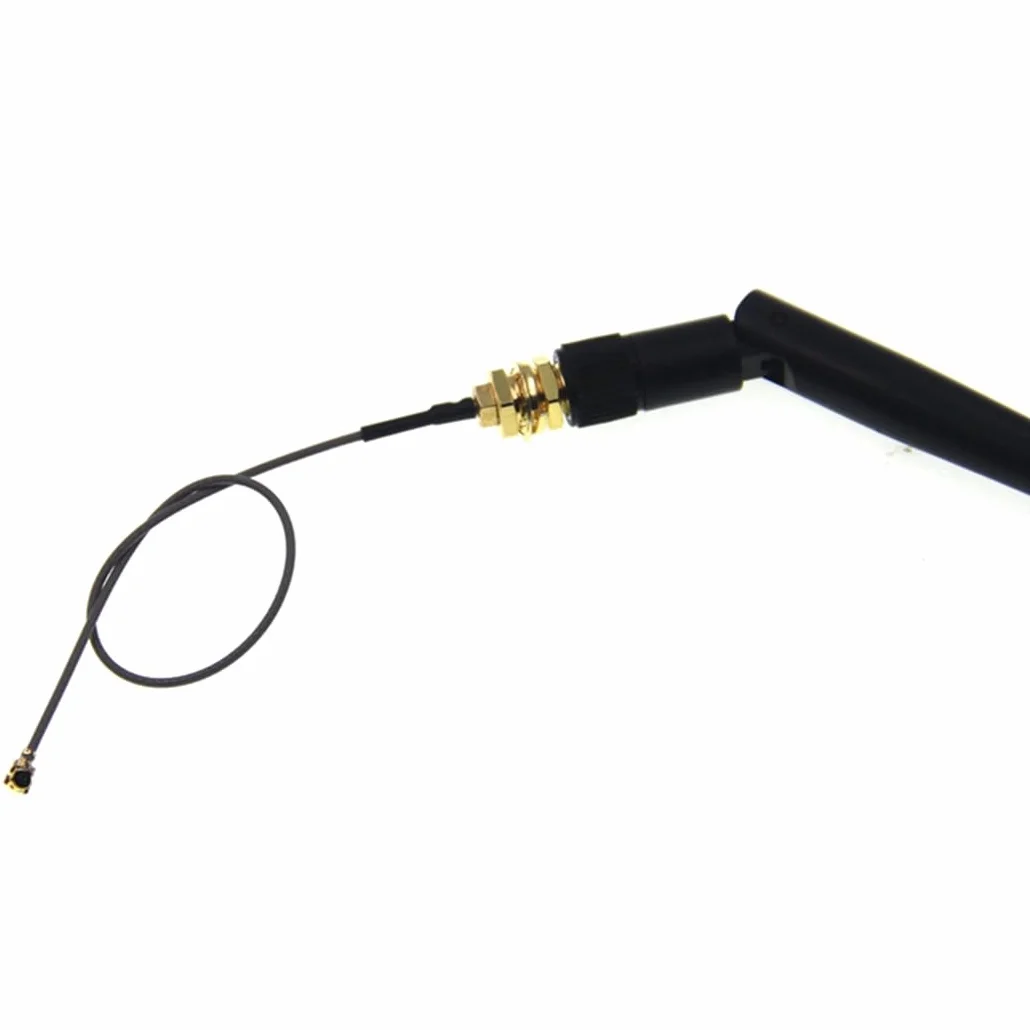 Hailege 2 szt. Antena SMA do IPX-4 2,4G WIFI 2,4GHz 3dBi Antena IPX-4 do RP SMA Male dla routera ZigBee 90 stopni kąt prosty składany przewód 15CM
