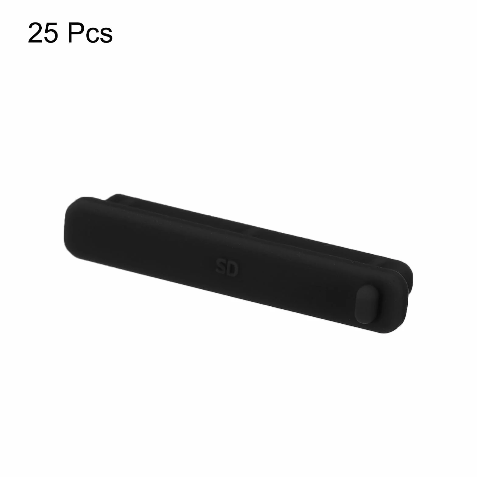 QUARKZMAN 25 szt. osłon na port SD zaślepki silikonowe wtyczki ochrona do laptopa, aparatu fotograficznego, gniazda SD, czarne