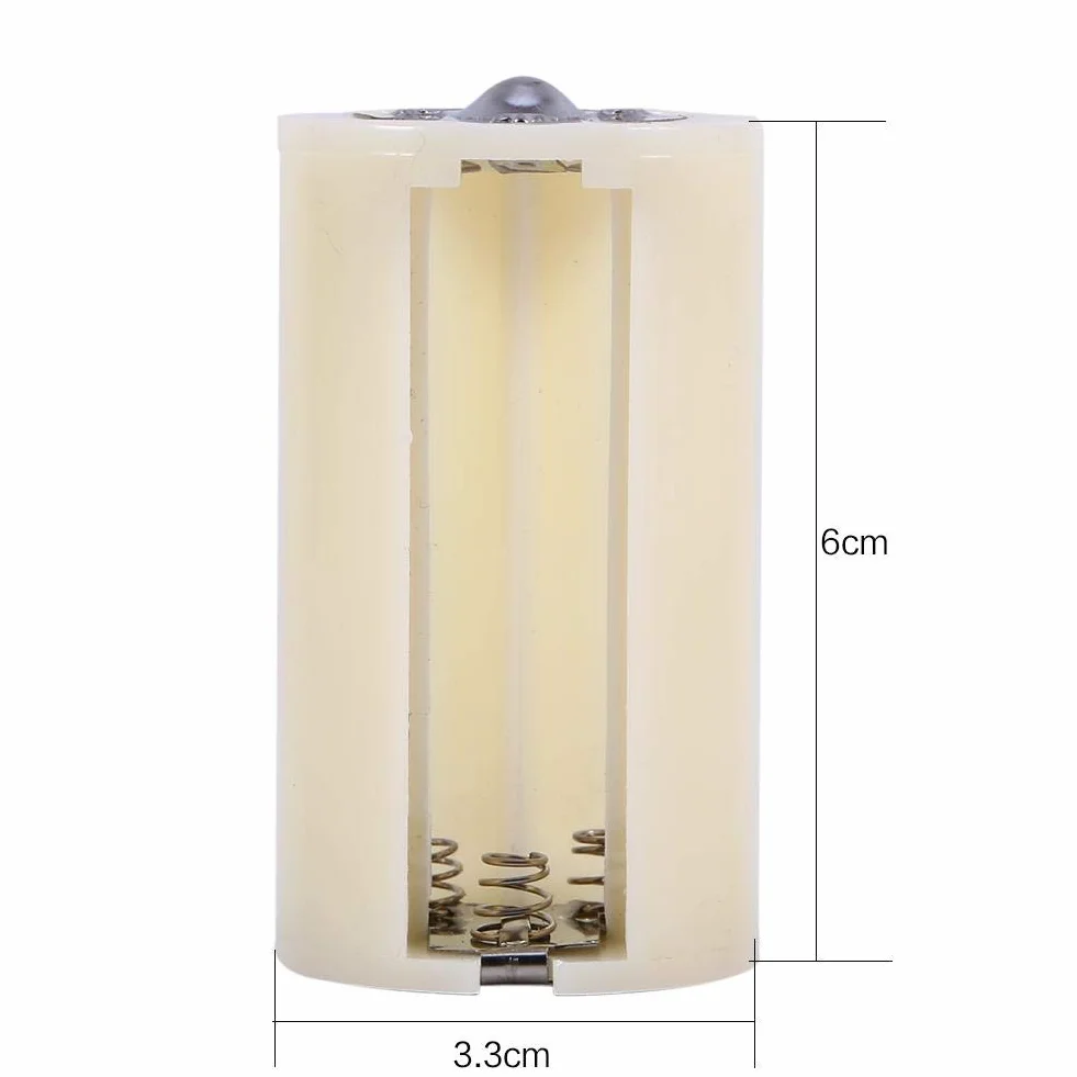 Adapter i konwerter uchwytu na baterie 6 x 3,3 cm / 2,36 x 1,3 cala 1 AA, 2 AA, 3 baterie AA do konwertera baterii D (4 szt.)