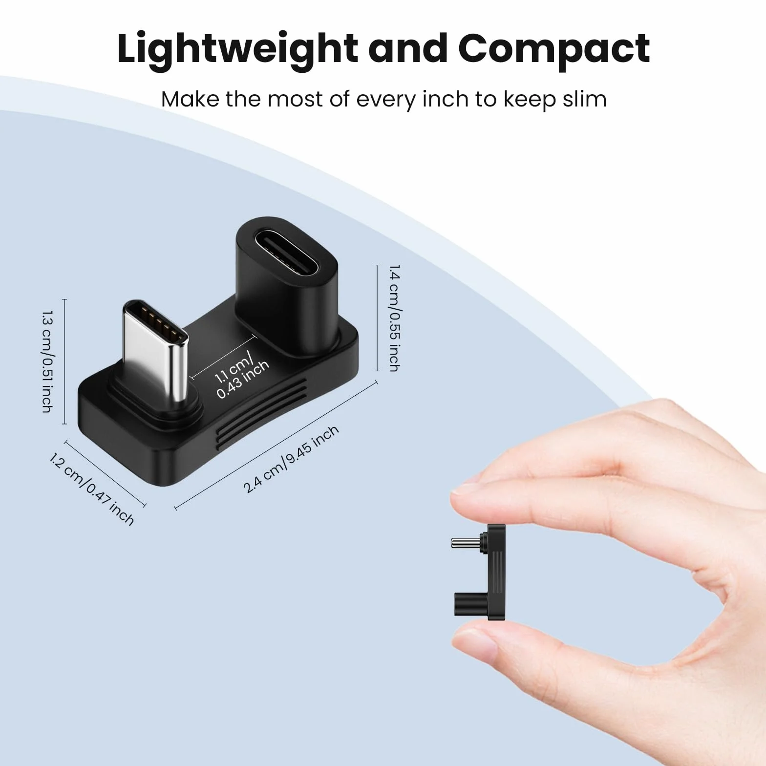 Adapter USB C 180 stopni kątowy (2 sztuki), wtyczka USB C 3.1 do gniazda w kształcie litery U, adapter typu C, transfer danych, wtyczka kompatybilna z Steam Deck, tabletem USB-C i telefonem