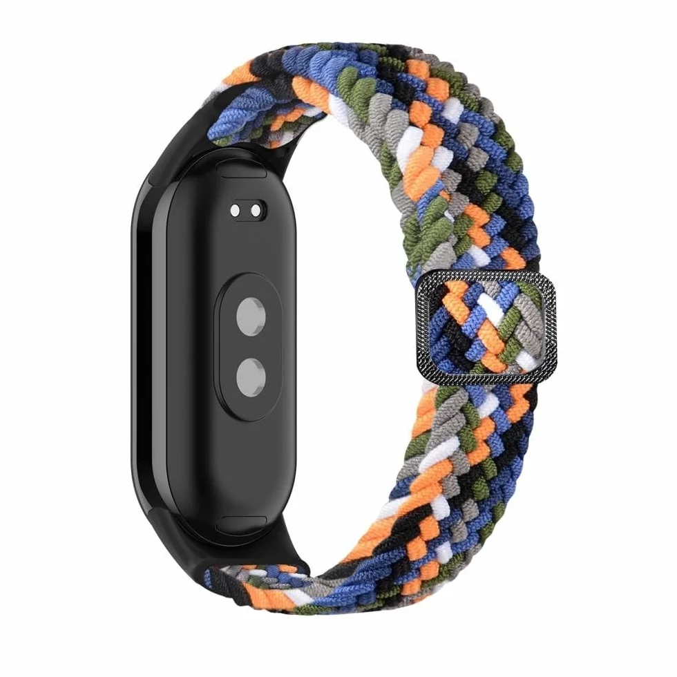 Pleciona bransoletka zastępcza kompatybilna z Xiaomi Smart Band 8/Mi 9/10 NFC elastyczny nylonowy pasek do zegarka