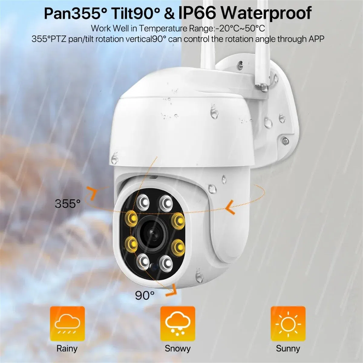 Kamery Monitoringu, Bezprzewodowa kamera PTZ 8MP 4K HD 5MP kolorowa noktowizor kamera IP zewnętrzna H.265 1080P Ai automatyczne śledzenie nadzór CCTV(8MP With 32G SD)