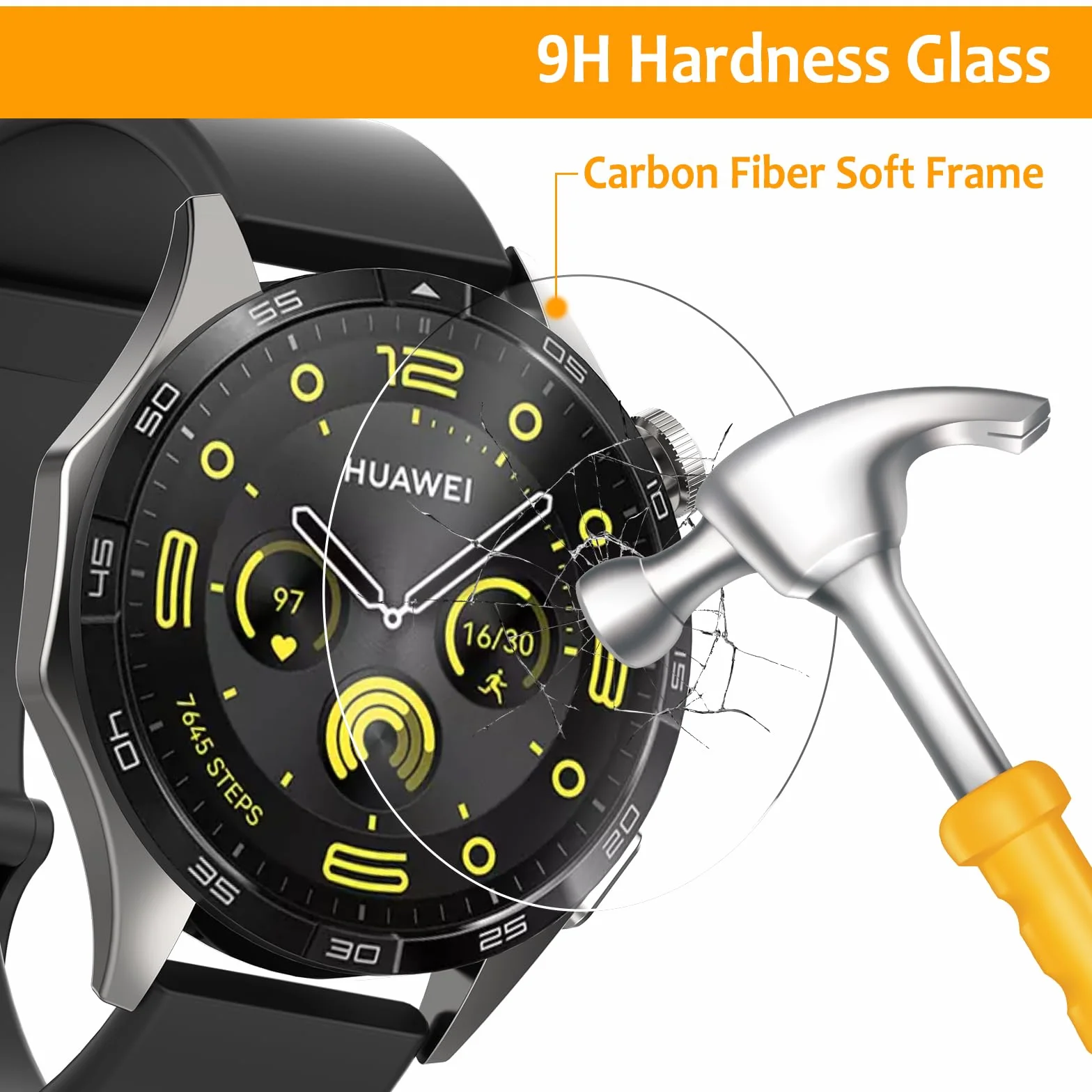 Hianjoo 6 sztuk folii ochronnej, kompatybilna z Huawei Watch GT 4 46 mm, twardość 9H, odporna na olej, odporna na zarysowania folia ochronna na wyświetlacz kompatybilna z Huawei Watch GT4 46 mm