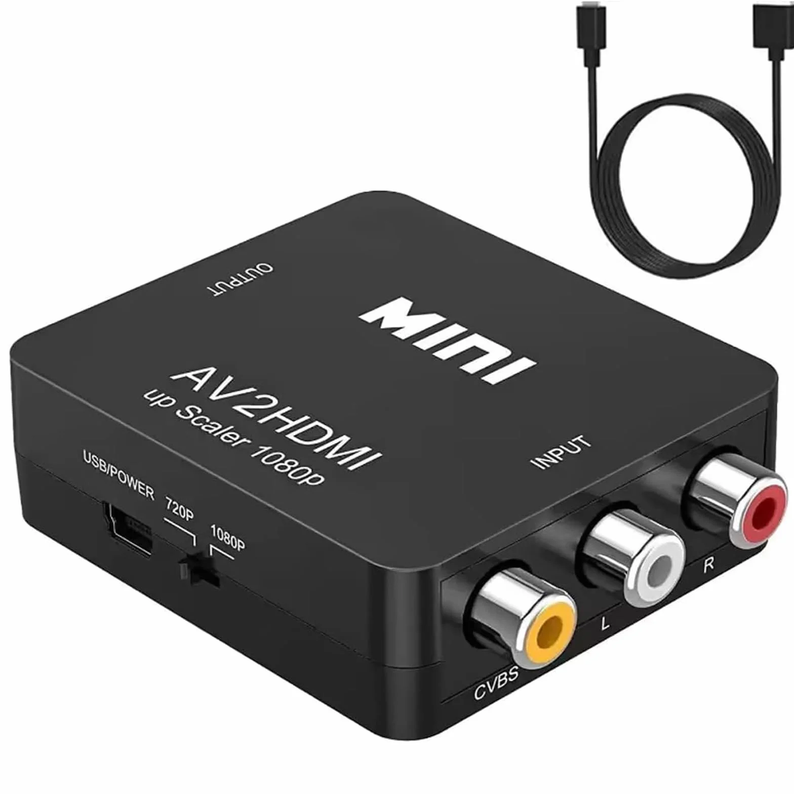 Adapter RCA na HDMI, konwerter AV na HDMI, konwertery do Xbox PS4 PS3 PS2 TV STB VHS kamera DVD