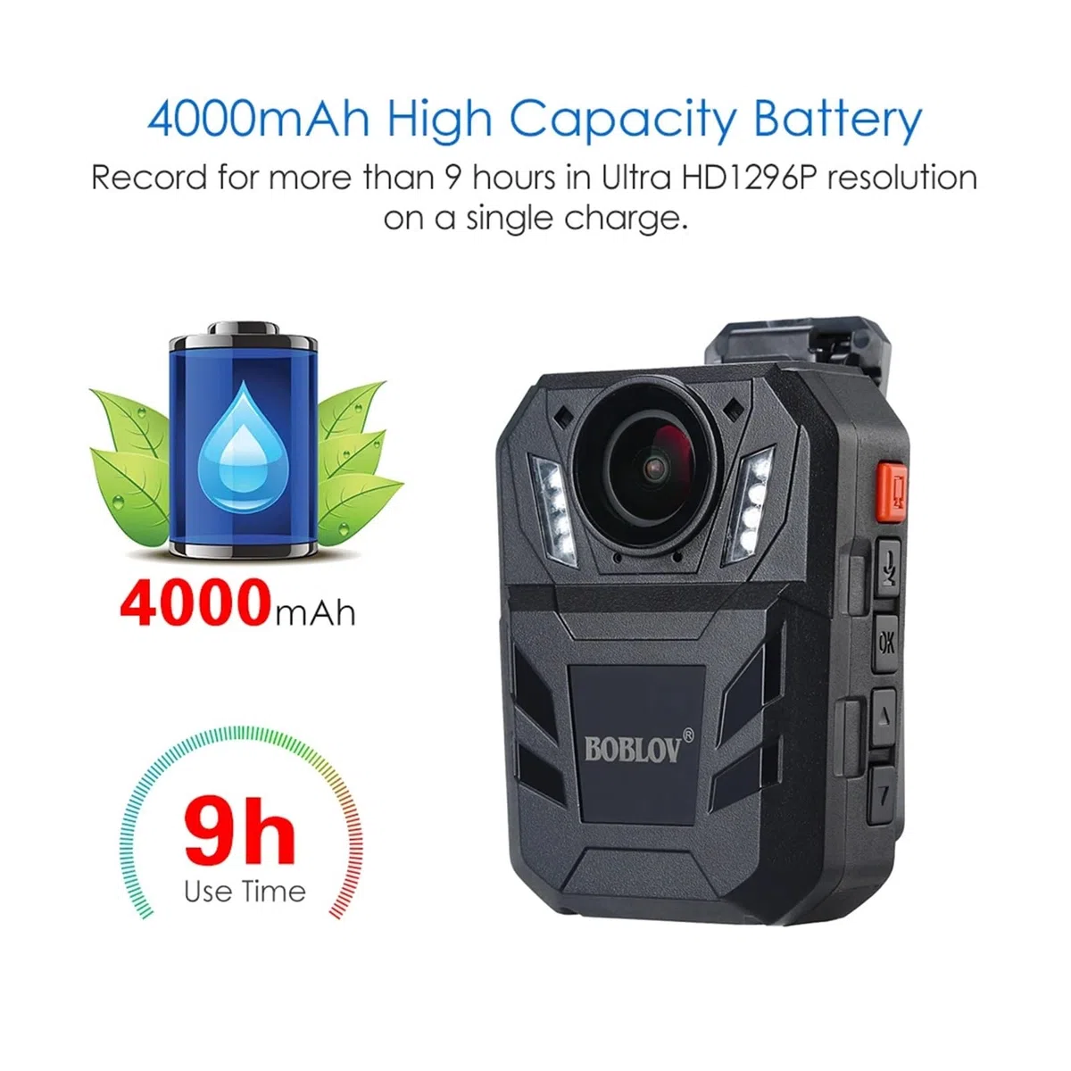 Kamera na ciało WA7-D Zużyta mini kamera 32G/64G Kamera do noszenia na ciele DVR Rejestrator wideo Pilot Kamera policyjna ze stacją ładującą z dźwiękiem i obrazem(64GB With GPS)