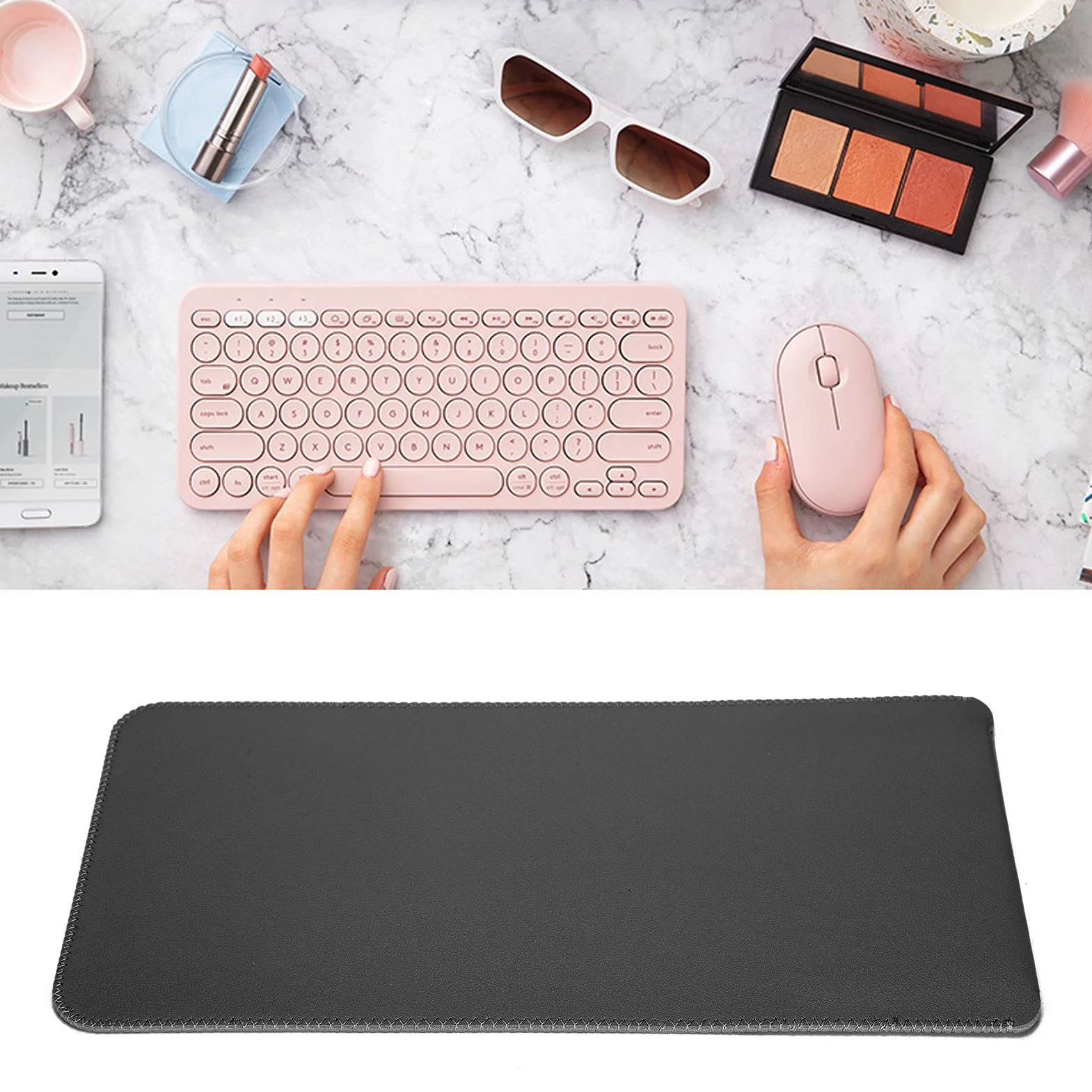 Etui na klawiaturę ze sztucznej skóry, przenośne etui na klawiaturę, odporna na uderzenia osłona klawiatury do K380 Bluetooth Multi-Device Wireless Keyboard (czarny)