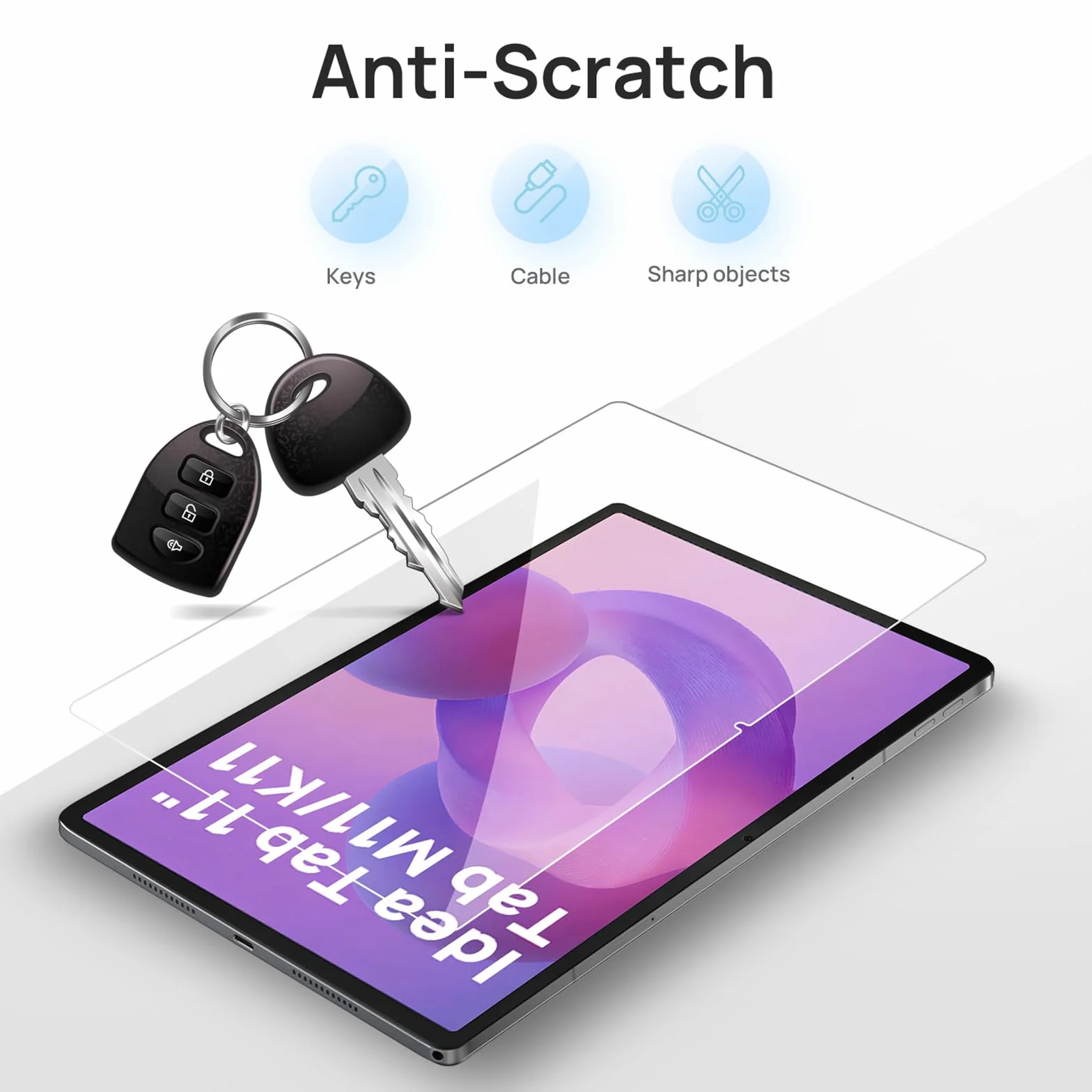 Gerutek 2 sztuki folii ochronnej do Lenovo Tab M11 2024 / K11 / Lenovo Idea Tab 2025 11" (TB-336FU/330FU/331FC/330XU), twardość 9H, odporna na zarysowania, odporna na odciski palców, bez pęcherzyków
