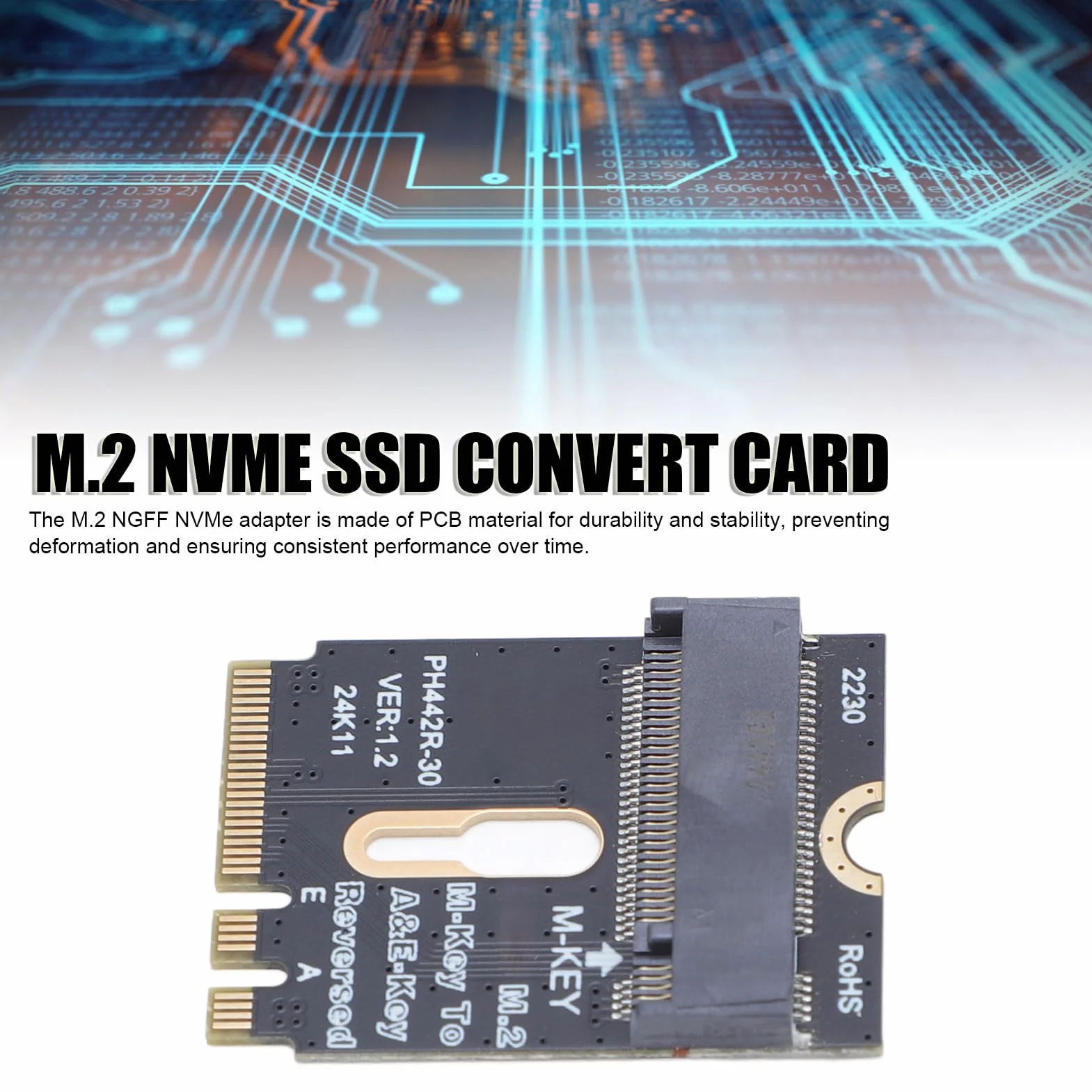 M.2 A i E WiFi Port PCIE 4.0 M KLUCZ NVME SSD Adapter, Obsługa Prędkości PCIE 4.0 dla NVME SSD, 2230 2240 2260 2280 M.2 Rozmiary Kart