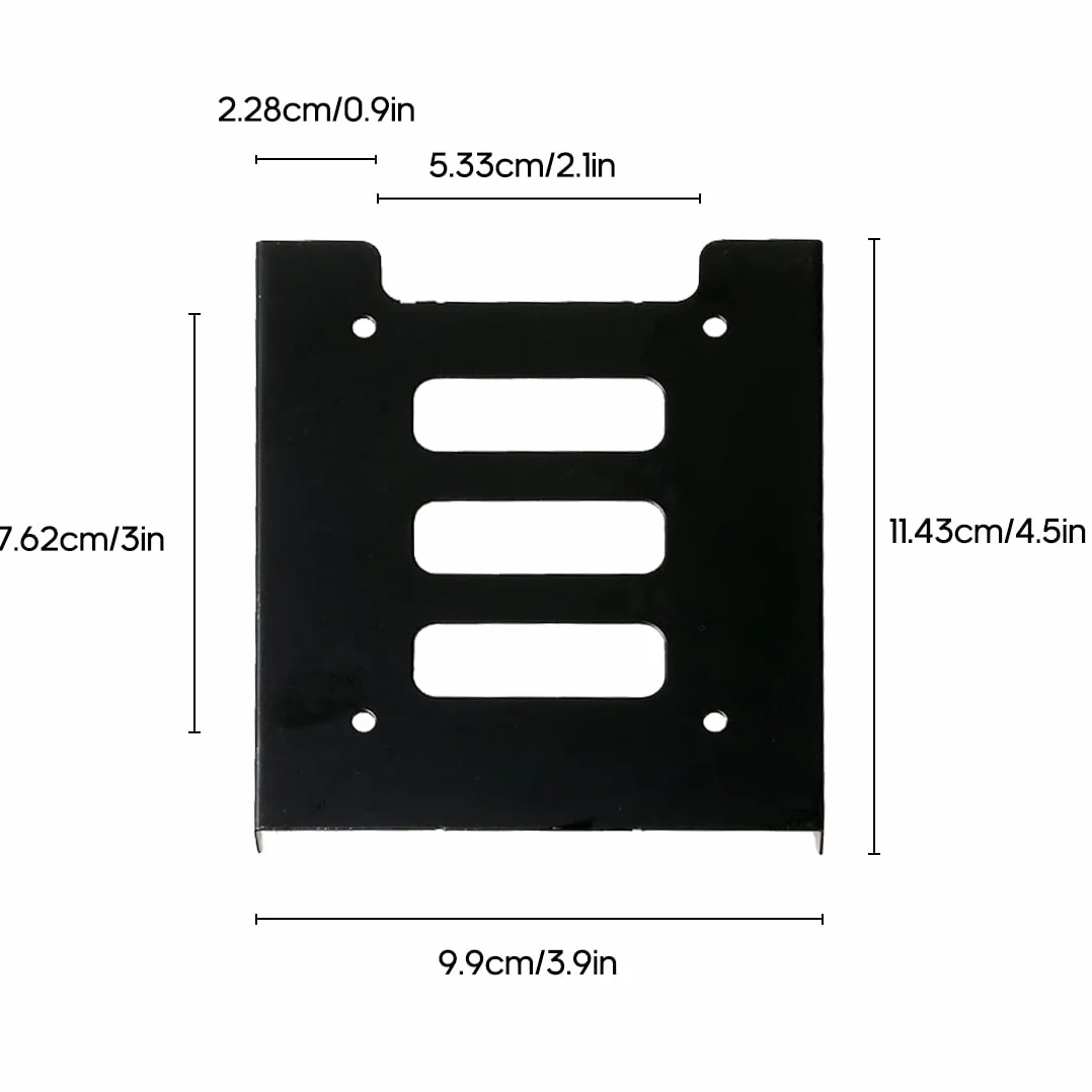 2 sztuki ramek montażowych do dysków twardych 2,5" SSD na 3,5" adapter ramka wymienna ramka mocowanie szyny rama montażowa ramka SSD adapter dyski wymienne ramka montażowa ramka montażowa ze śrubami