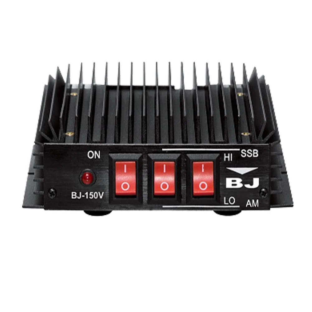 150 V VHF wzmacniacz radiowy 2,5-5 W FM/40-50 W FM 136-174 MHz do wzmacniacza radiowego MINI C, wzmacniacza sygnału, trwały, łatwy w obsłudze, czarny (145-155 MHz).