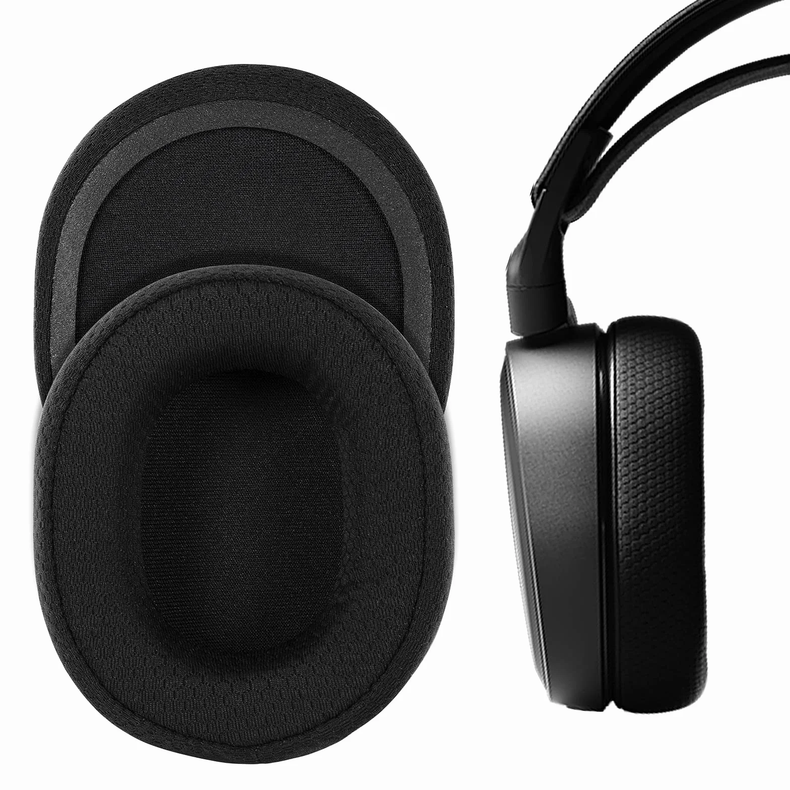Yizhet Wymienne nauszniki kompatybilne z SteelSeries Arctis 3 5 7 9X Pro, czarny