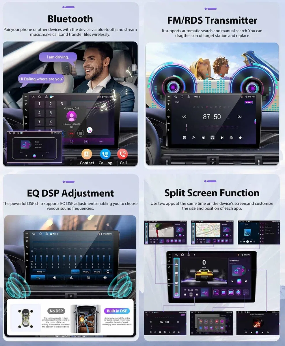 9-calowy, podwójny Din, samochodowy system stereo z Androidem 15 do Chevroleta TrailBlazera/Isuzu D-MAX 2017-2019, z kamerą cofania i sterowaniem z kierownicy, Bluetooth, GPS, radiem FM i Wi