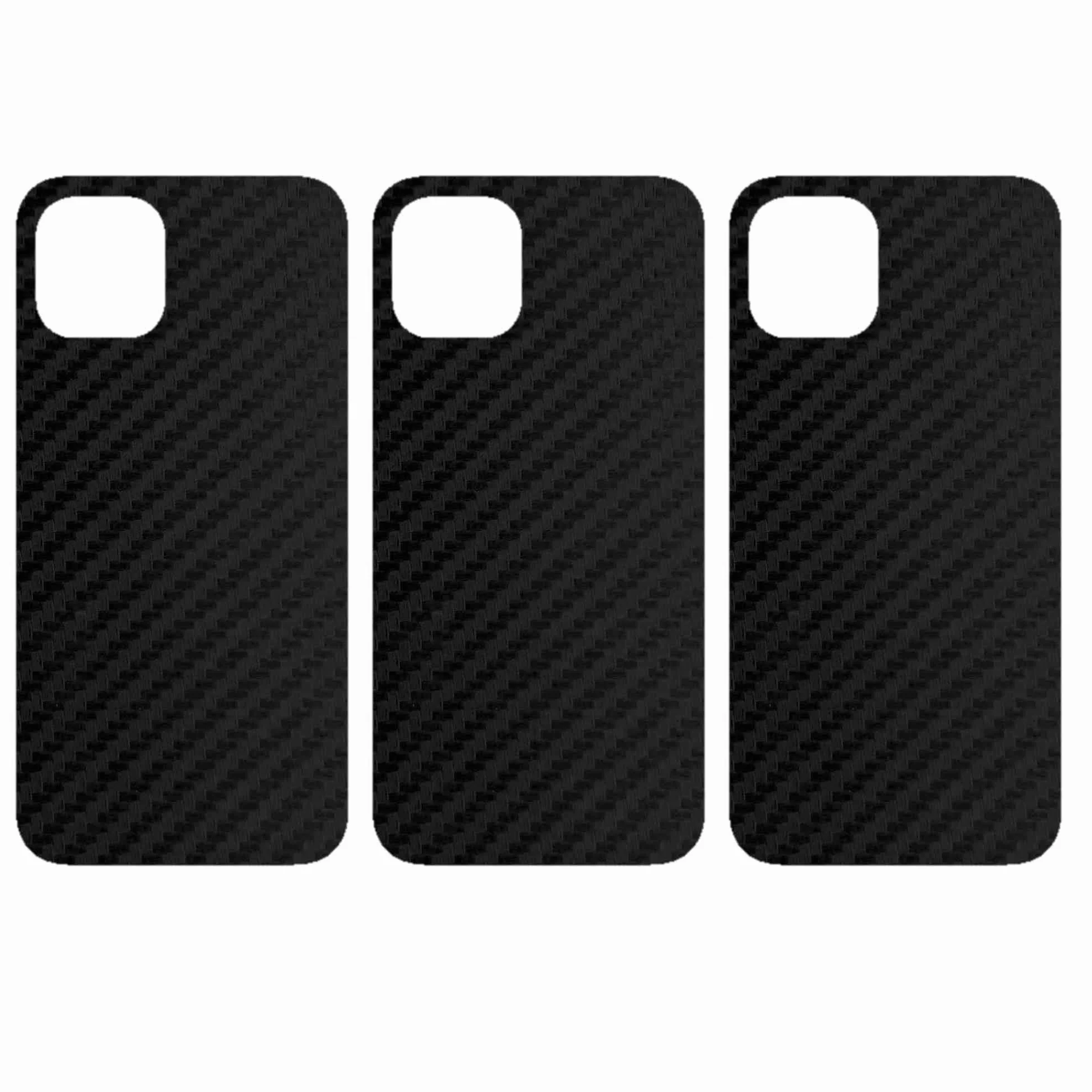 apgo Skins folia naklejka skórka strukturalna na TYŁ do Apple iPhone 12 - Carbon Czarny