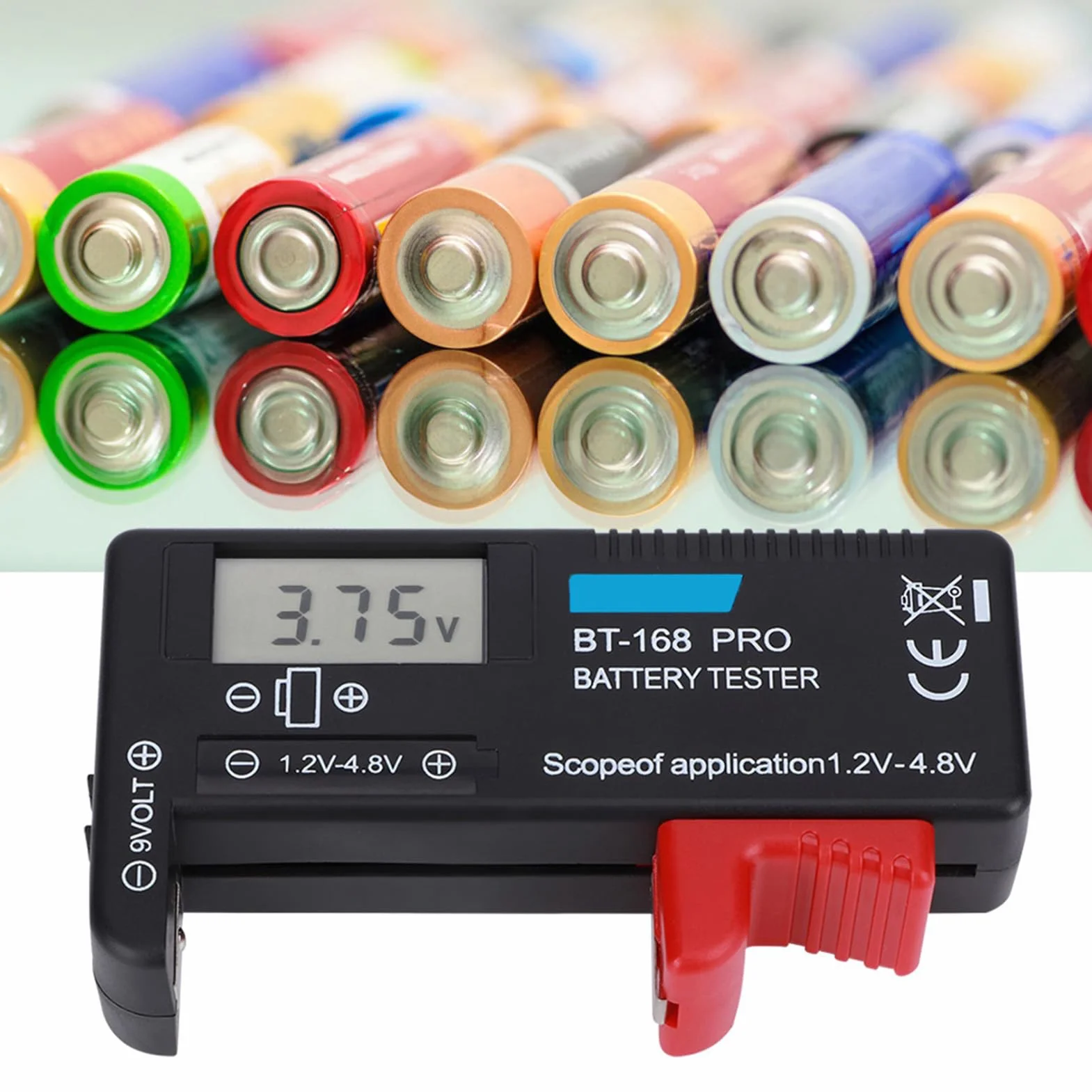 Kontroler obciążenia przenośny cyfrowy tester baterii wysoka dokładność 1,2 V - 4,8 V do biura na małe baterie guzikowa do domu