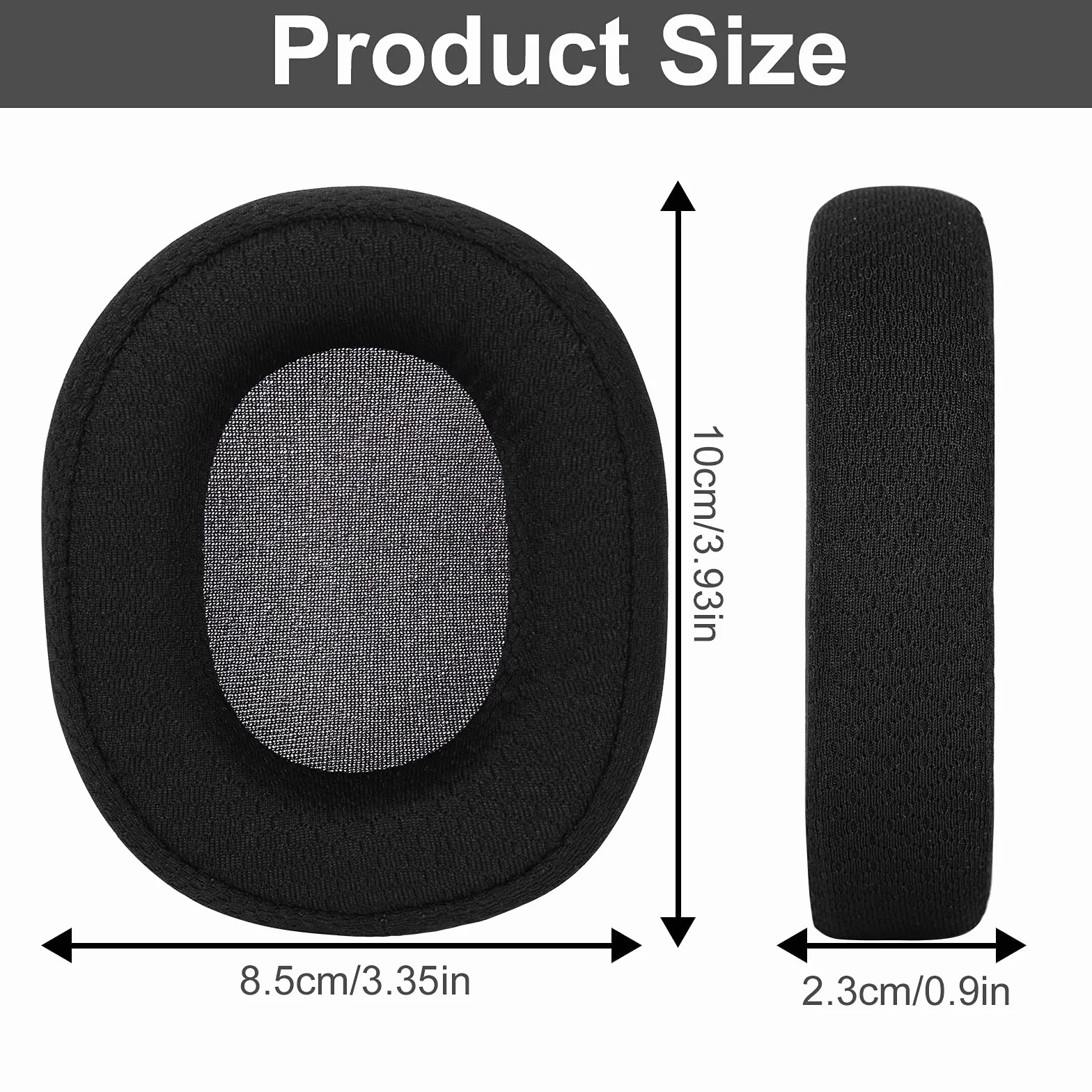 Yizhet Wymienne nauszniki kompatybilne z SteelSeries Arctis 3 5 7 9X Pro, czarny