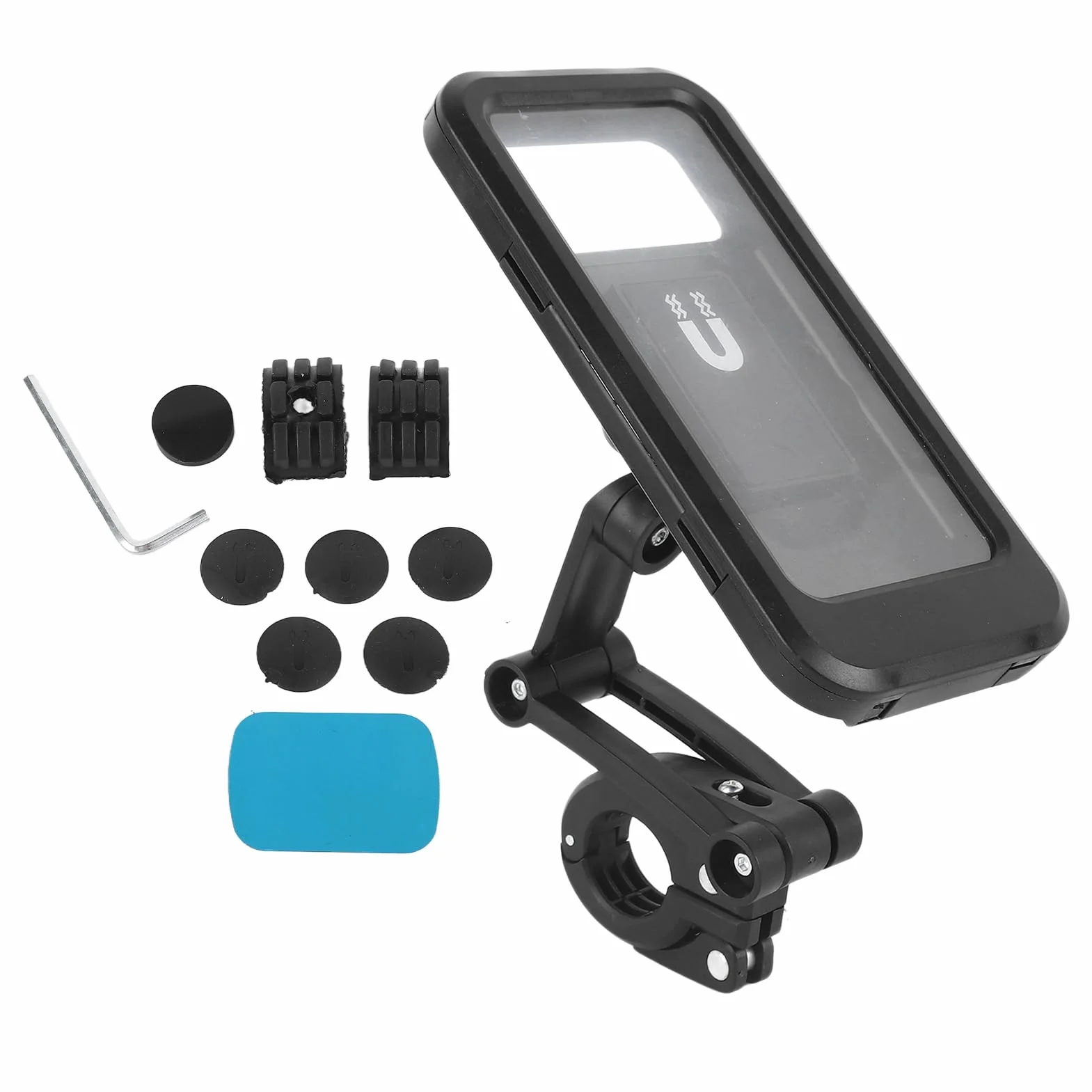 Uchwyt na Telefon Rowerowy, Uniwersalny Wodoodporny Uchwyt na Telefon do Hulajnogi Elektrycznej, Wielofunkcyjny Uchwyt na Telefon na kierownicę Motocykla do Wszystkich Telefonów