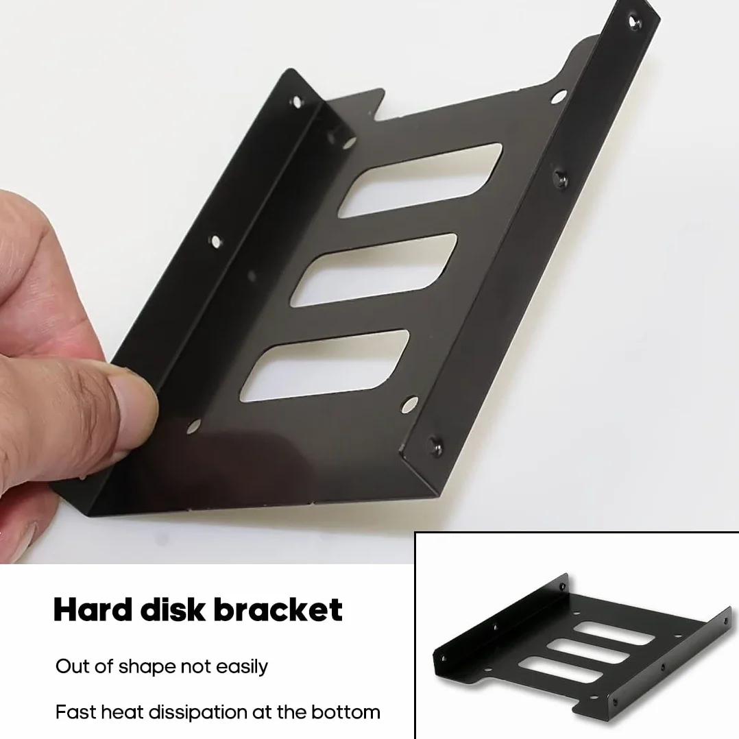 2 sztuki ramek montażowych do dysków twardych 2,5" SSD na 3,5" adapter ramka wymienna ramka mocowanie szyny rama montażowa ramka SSD adapter dyski wymienne ramka montażowa ramka montażowa ze śrubami