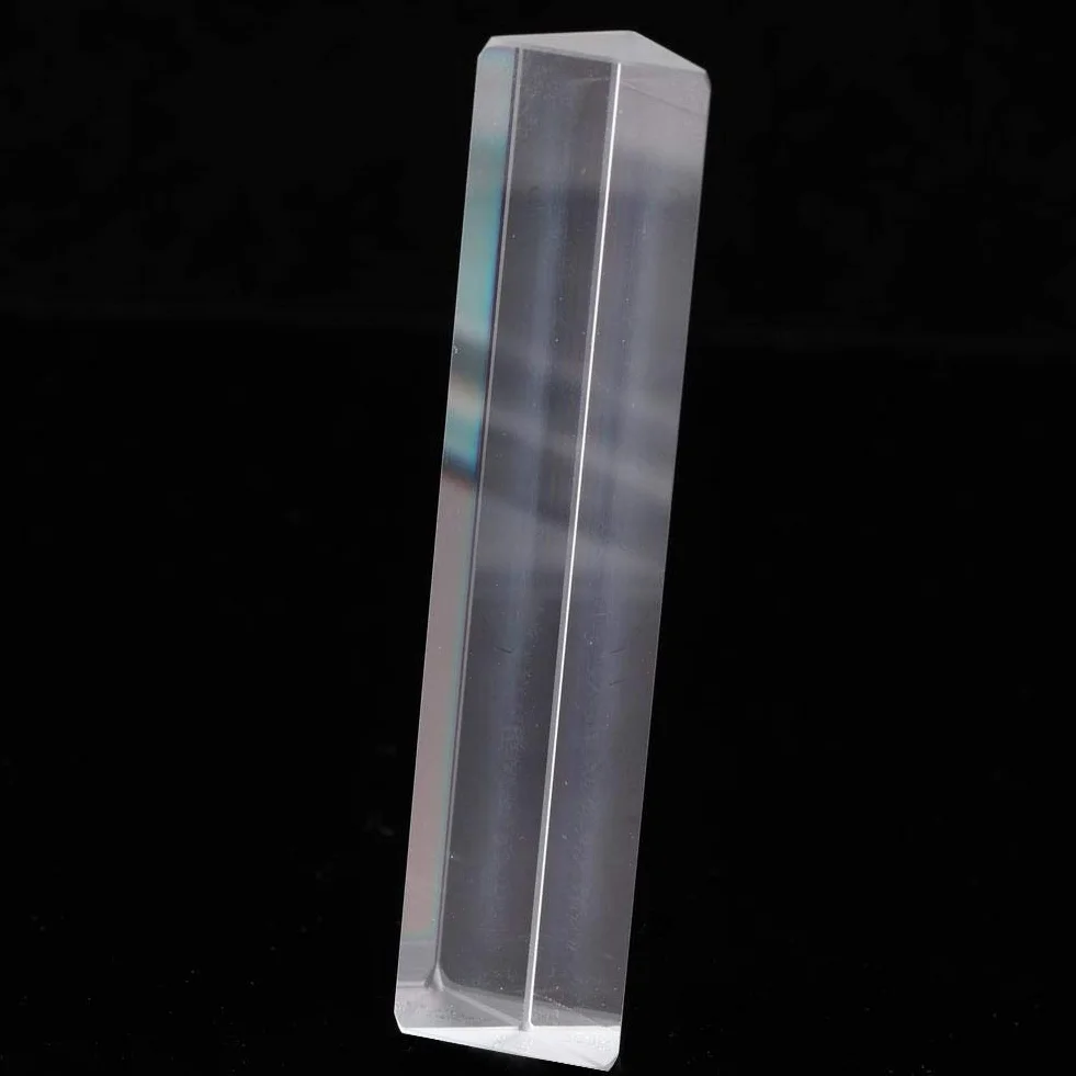 Optisches Glasprisma, K9 Optisches Glas-Dreiecksprisma Für Physikunterricht Und Labor, Rechtwinkliges Prisma (15 * 15 * 87)