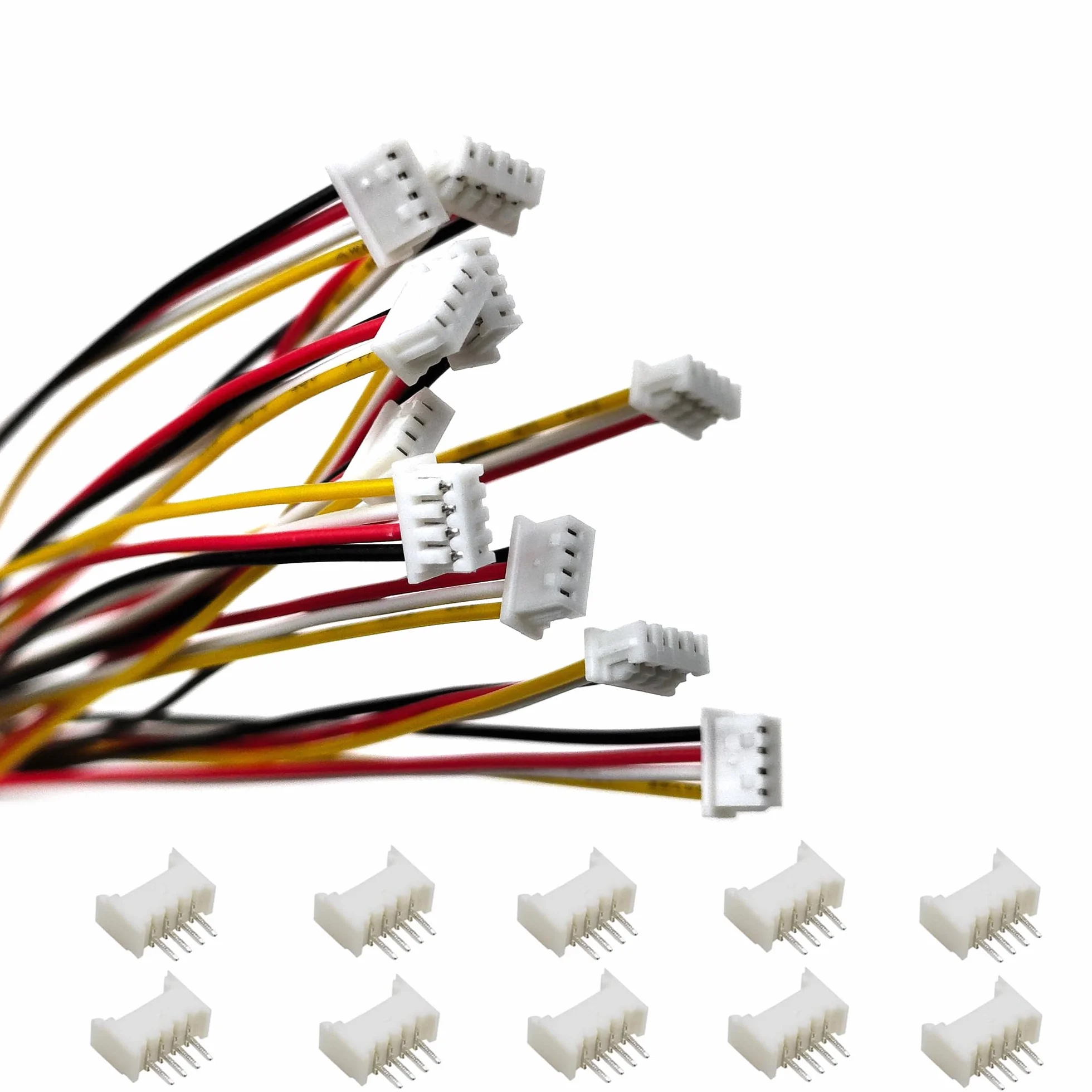 10 zestawów Mini Micro JST 1,25 mm 4-biegunowa wtyczka z UL1571-26AWG 20 cm kabel przewód i gniazdo JST 1.25 zestaw złączy wtykowych