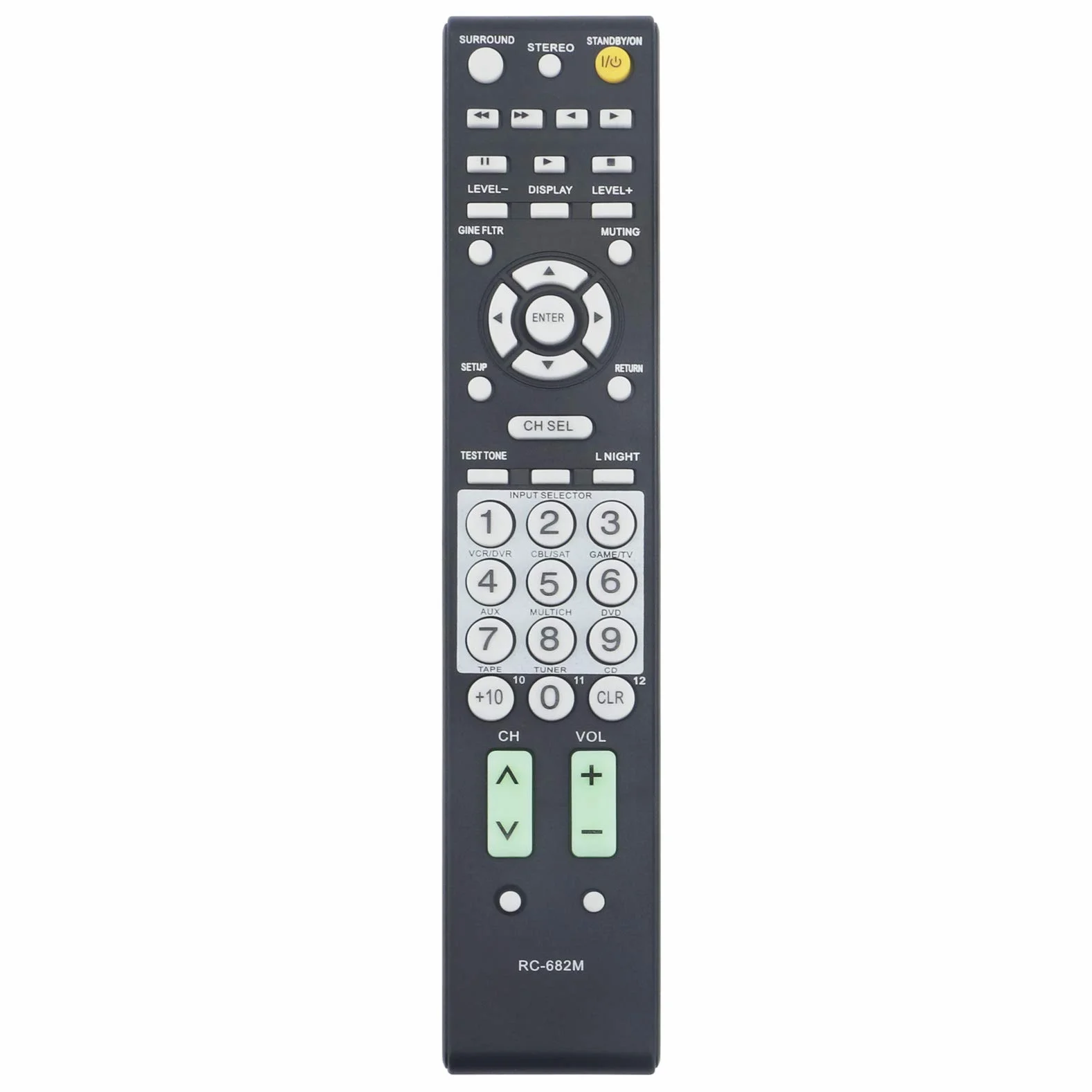 VINABTY RC-682M pilot zastępczy do ONKYO AV XSR504 TXSR50 SR605B SR605S HTS680 HTS780 HTS787C HTS790 HTR330 HTR340 HTR550 HTR550S HTR57 HTR940 HTR940. RC-681M RC-606S RC-607M SR603 SR502 SR504