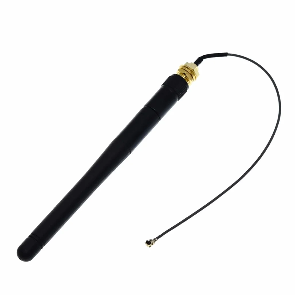 Hailege 2 szt. Antena SMA do IPX-4 2,4G WIFI 2,4GHz 3dBi Antena IPX-4 do RP SMA Male dla routera ZigBee 90 stopni kąt prosty składany przewód 15CM