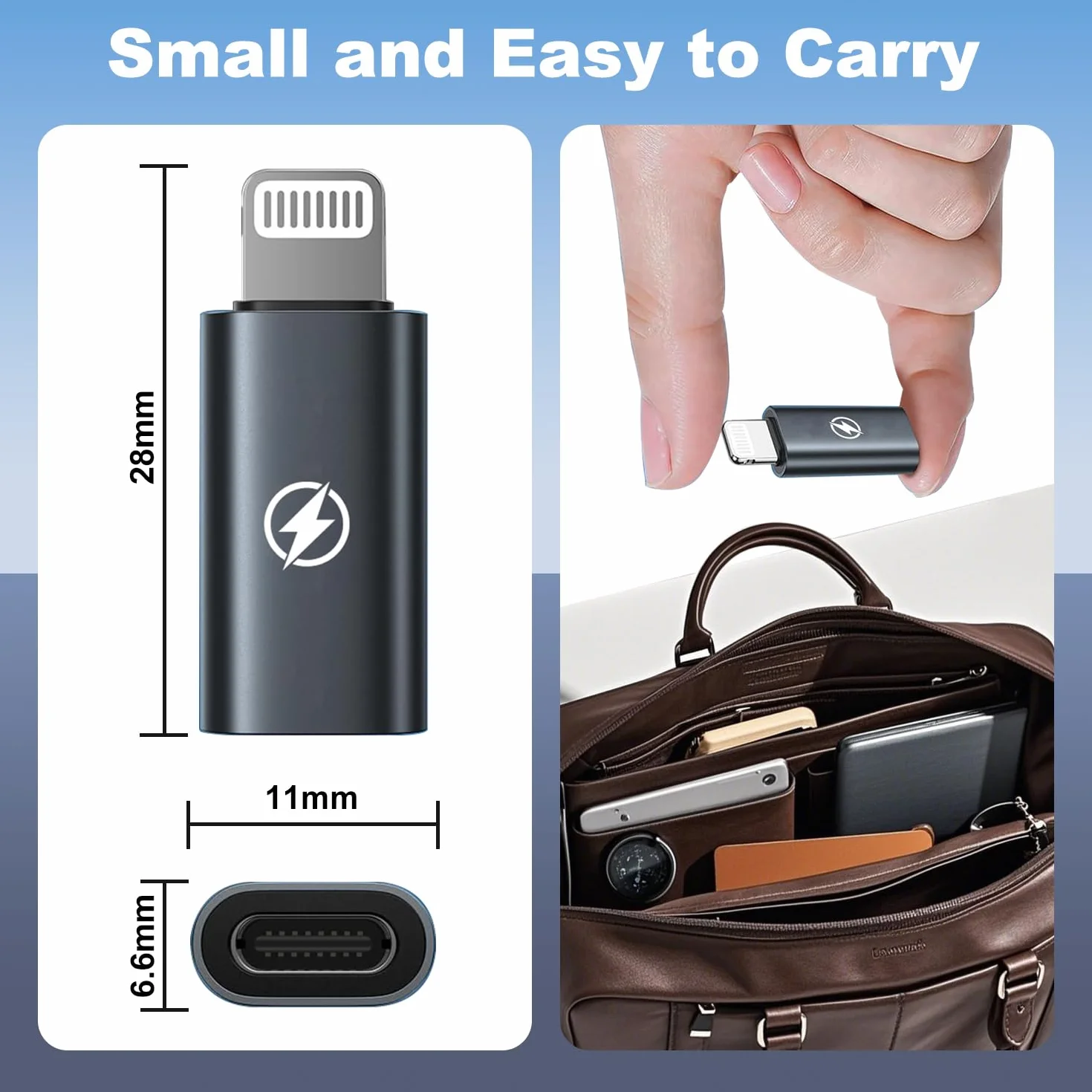 Adapter USB-C do Lightning (zestaw 2 szt.), adapter USB-C do Lightning PD 36W do szybkiego ładowania iPhone'a 14/14 Pro/13 12 11 Pro Max/Mini/XS/XR/iPada/AirPods