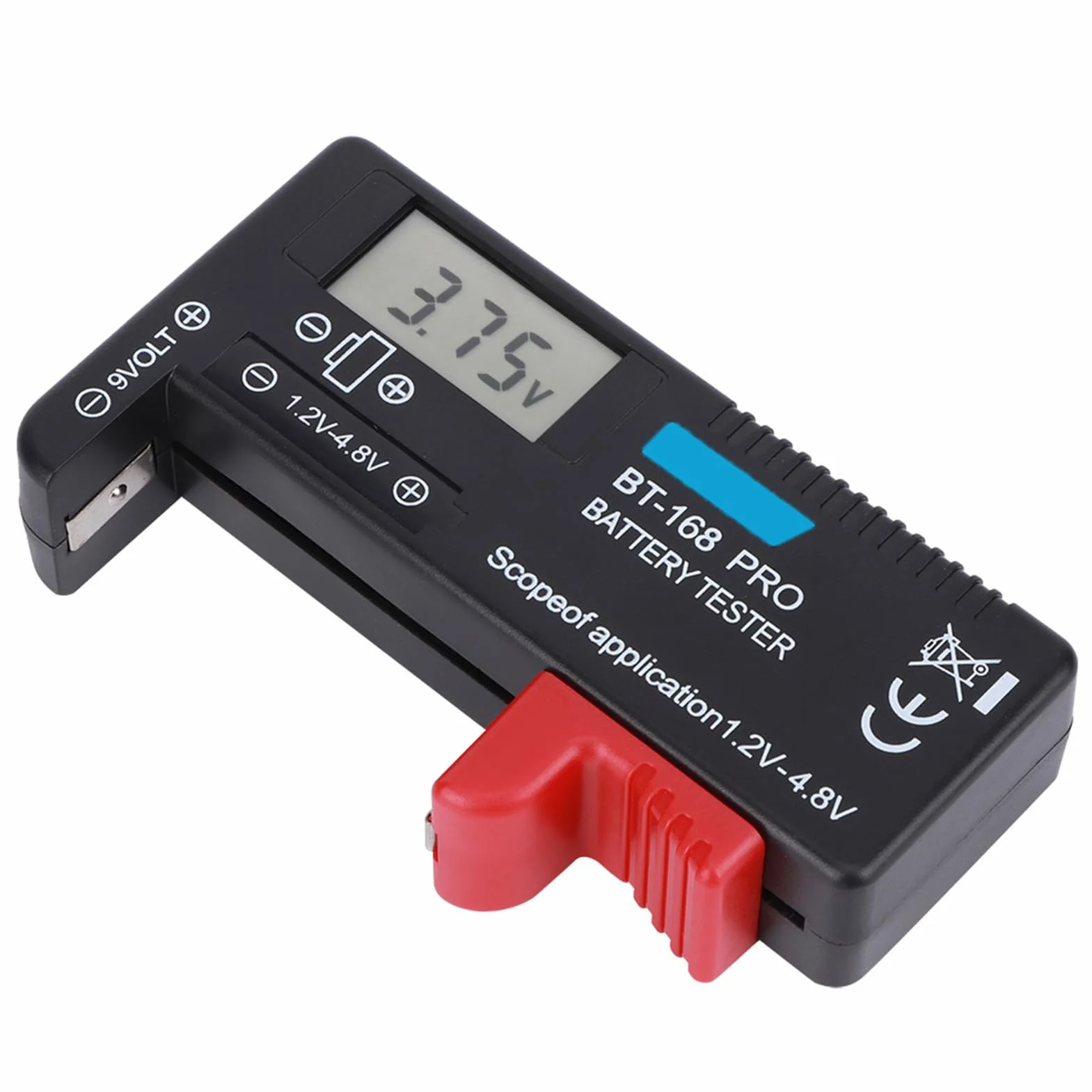 Kontroler obciążenia przenośny cyfrowy tester baterii wysoka dokładność 1,2 V - 4,8 V do biura na małe baterie guzikowa do domu