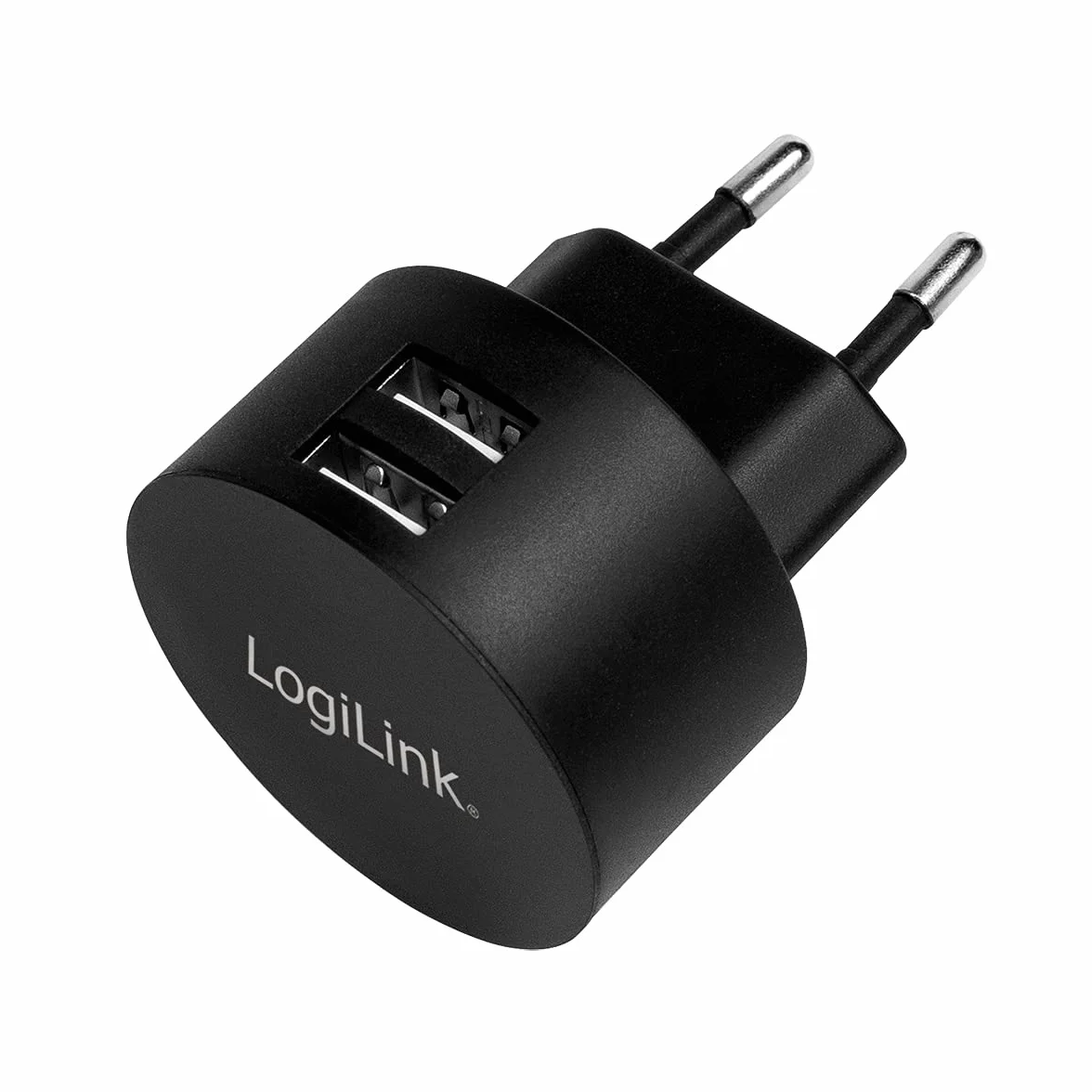 LogiLink PA0218 Fast Charging – adapter USB (2 x USB-A, 10,5 W) do smartfonów/tabletów/odtwarzaczy MP3-MP4 / e-booków/nawigacji itp. z zabezpieczeniem przed przeładowaniem, głębokim rozładowaniem,