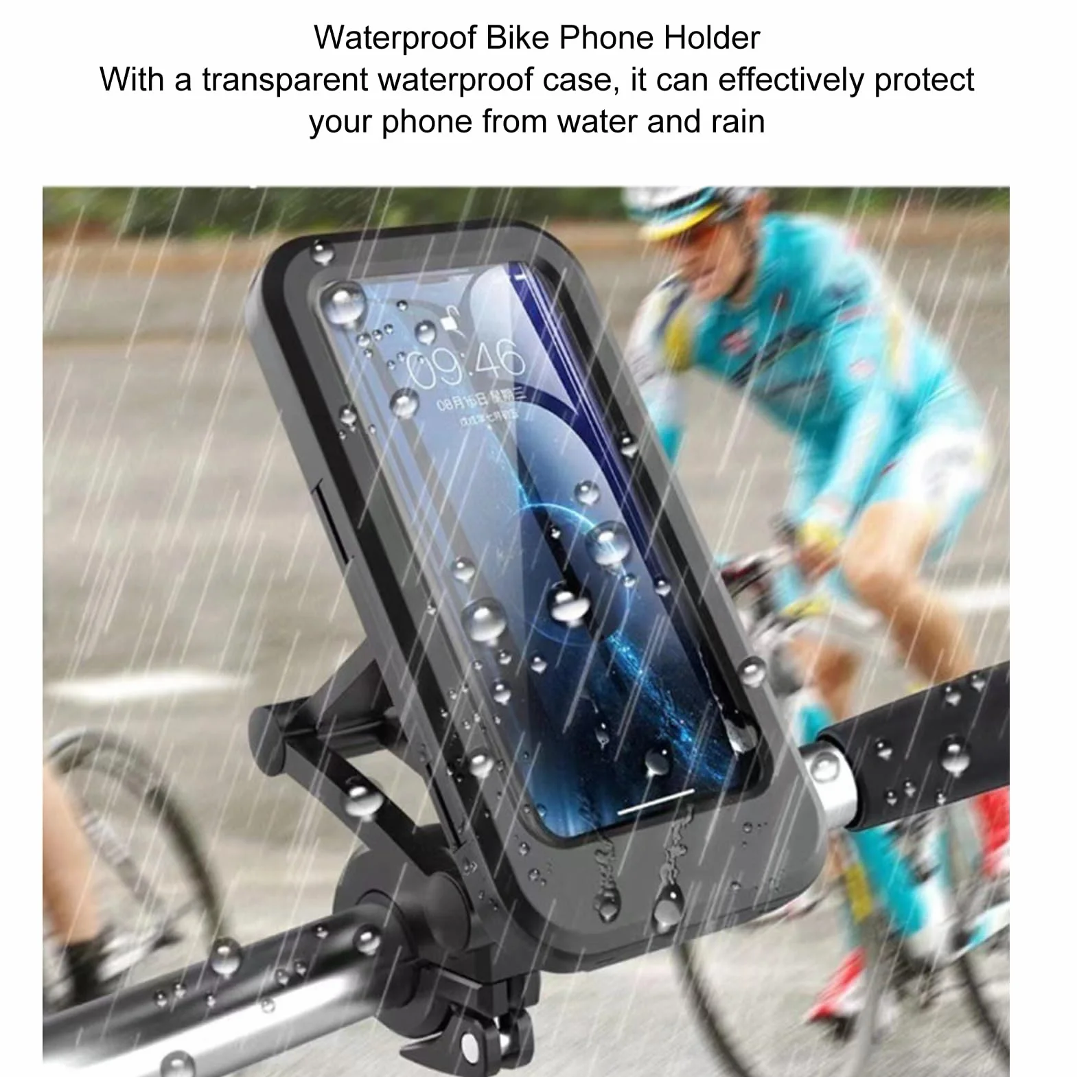 Uchwyt na Telefon Rowerowy, Uniwersalny Wodoodporny Uchwyt na Telefon do Hulajnogi Elektrycznej, Wielofunkcyjny Uchwyt na Telefon na kierownicę Motocykla do Wszystkich Telefonów