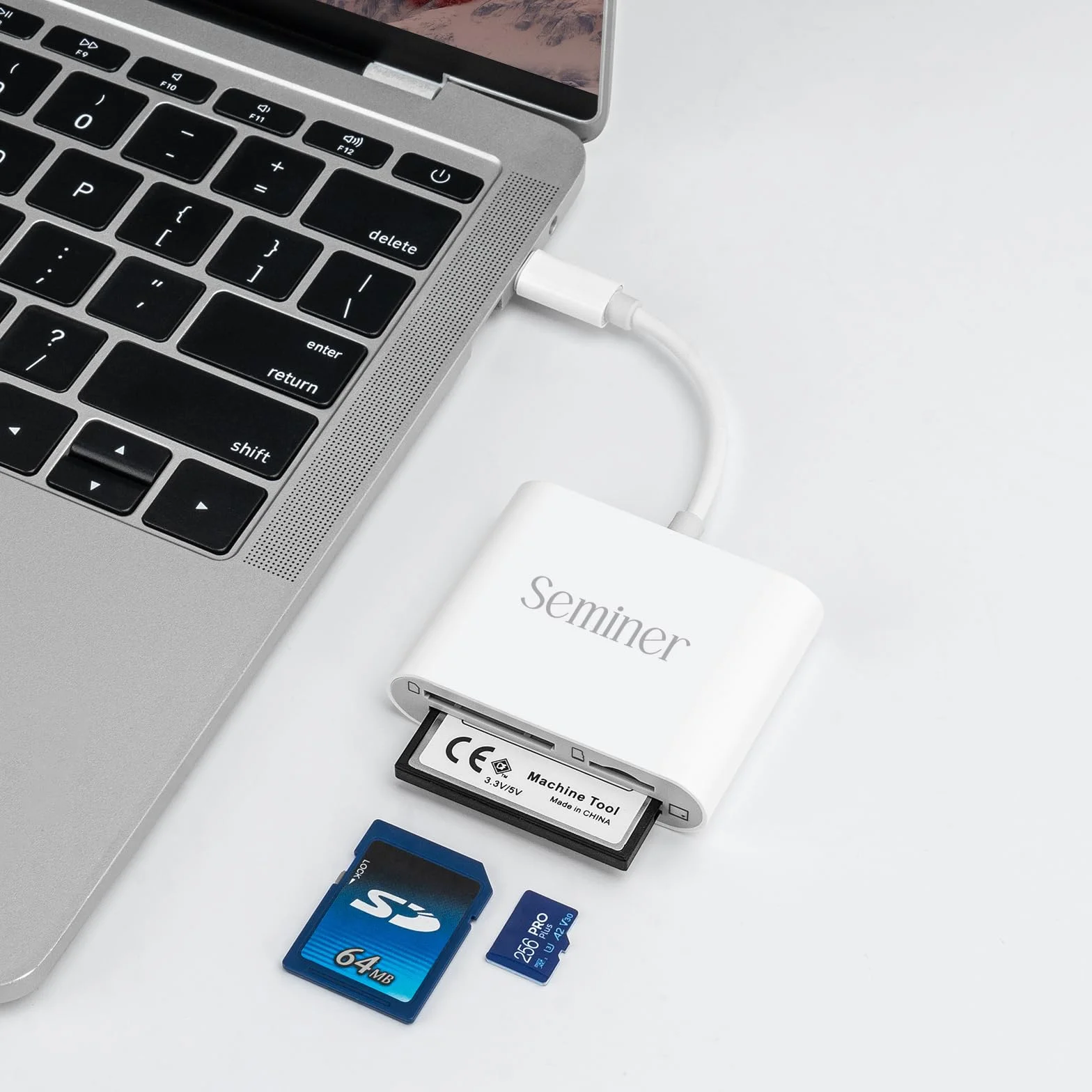 Czytnik kart SD, Seminer 3 w 1, adapter karty pamięci USB C, 5 Gb/s, odczyt zapisu dla SD SDXC SDHC CF CF CFI TF Micro SD Micro SDXC Micro SDHC dla Windows Linux Mac OS
