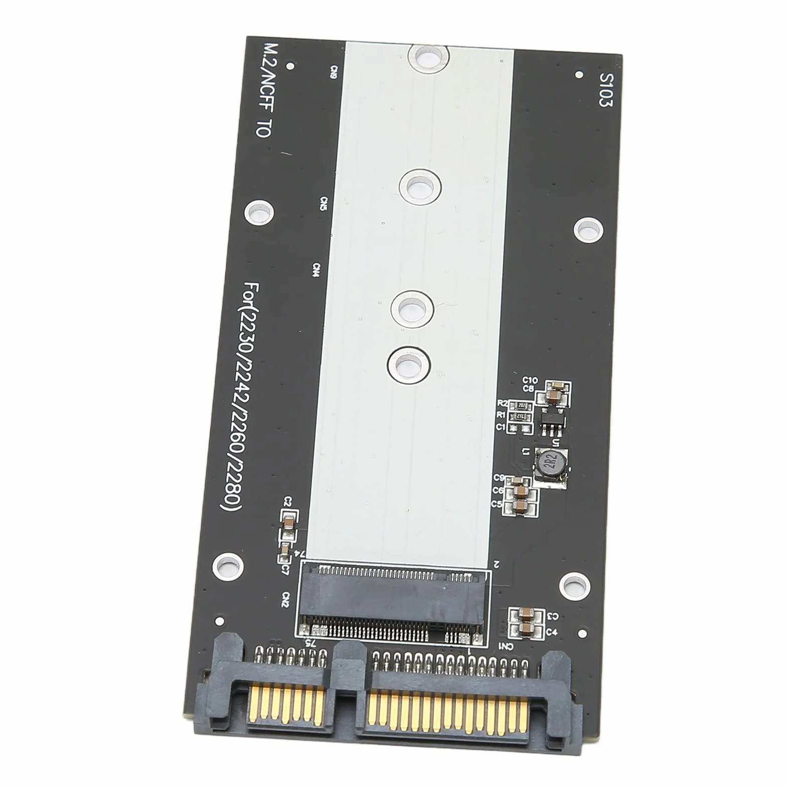 Adapter konwertera M.2 NGFF na SATA III obsługuje 2230/2242/2260/2280 m.2 SSD, S103 PCBA-RTK M.2 NGFF do SATA III SSD Solid State Drive Adjustment Card.