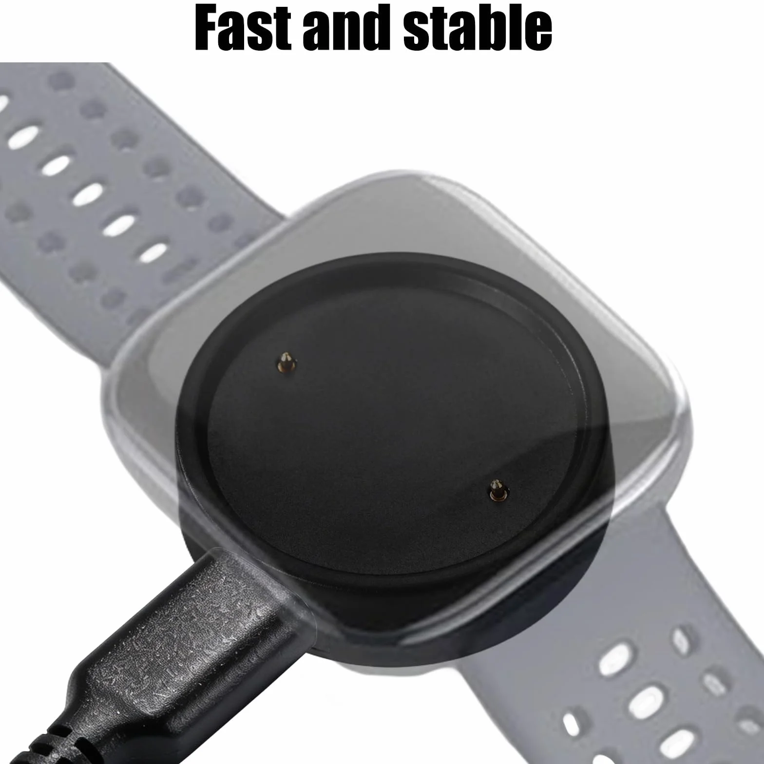 2szt Magnetycznych Stacji Ładujących Typu C do Inteligentnych Zegarków Amazfit Bip 6 / Active 2 / Active 2 Square, Wymienna Stacja Ładująca z Kablem Typu C