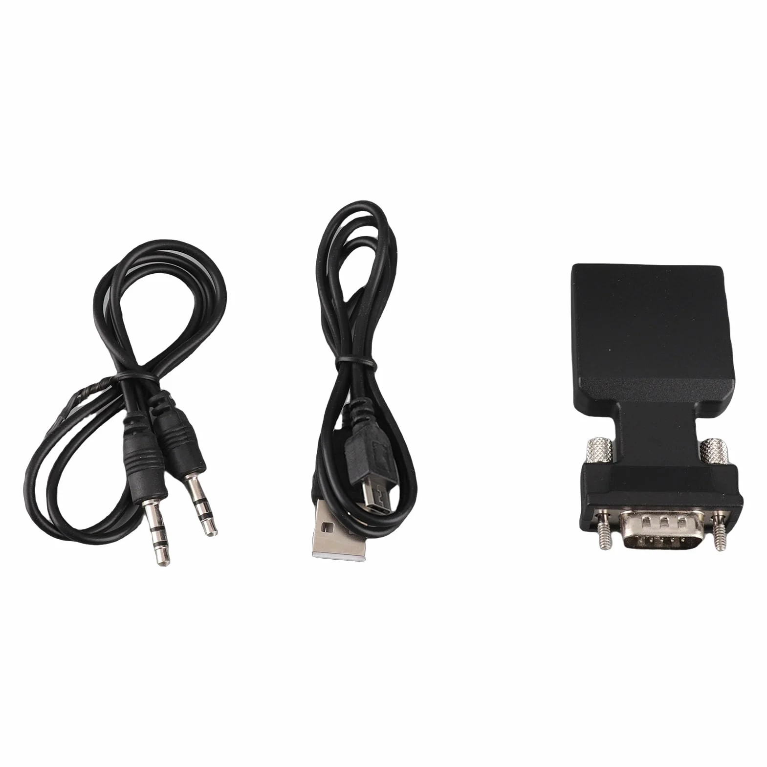 Adapter VGA na HDMI do Projektora Komputerowego w Laptopie, Aktywny Męski Konwerter VGA na żeńskie HDMI 1080P z Kablem Dźwiękowym 3,5 Mm, Obsługuje synchronizację Dźwięku i Wideo