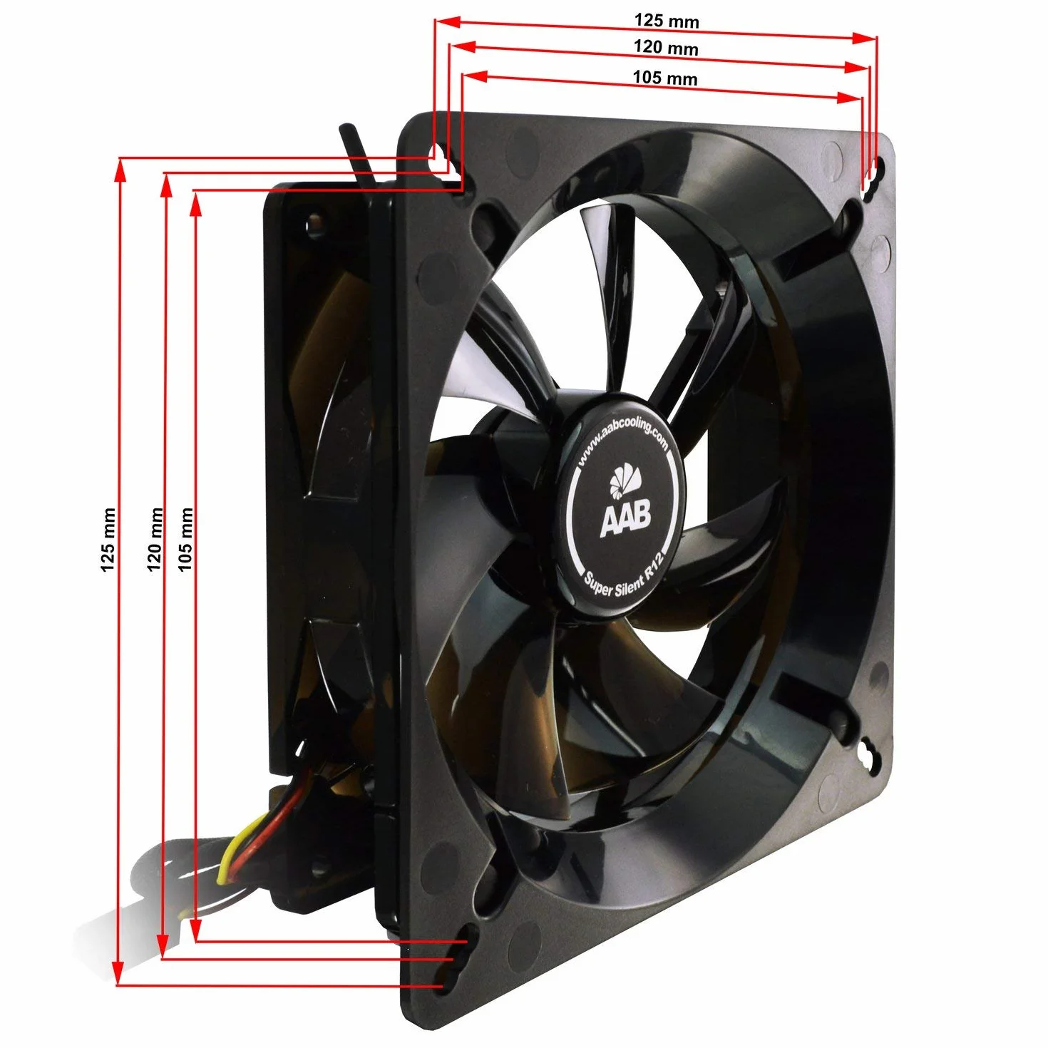 AABCOOLING Adapter wentylatorów komputerowych 120 na 140 mm - pozwala zamontować większy lub mniejszy wentylator PC niż przewidują otwory montażowe