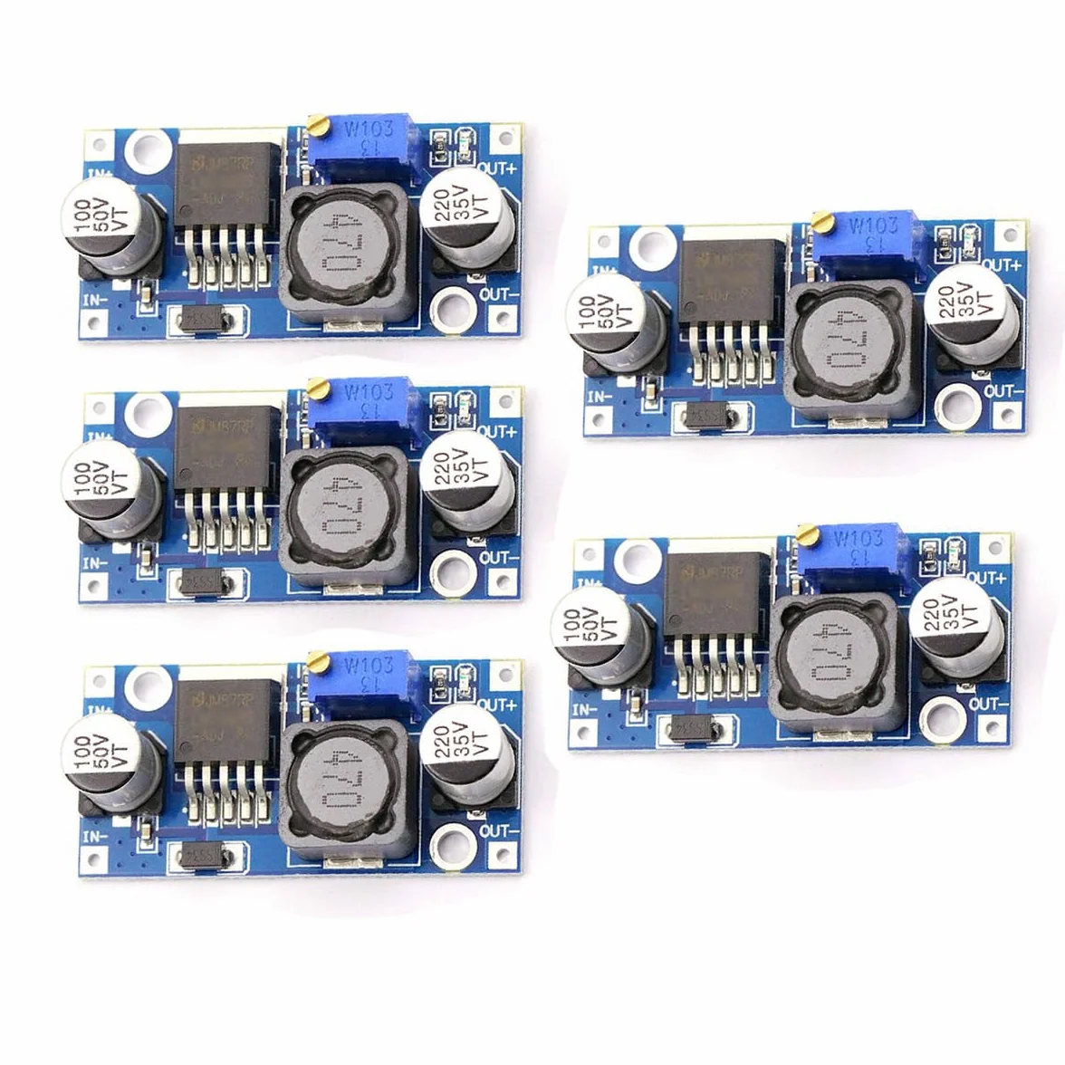 Hailege Moduł regulatora mocy 3A DC-DC Buck Step Down 3A, moduł konwersji mocy 24 V do 12 V, 5 V, 3 V, regulowany
