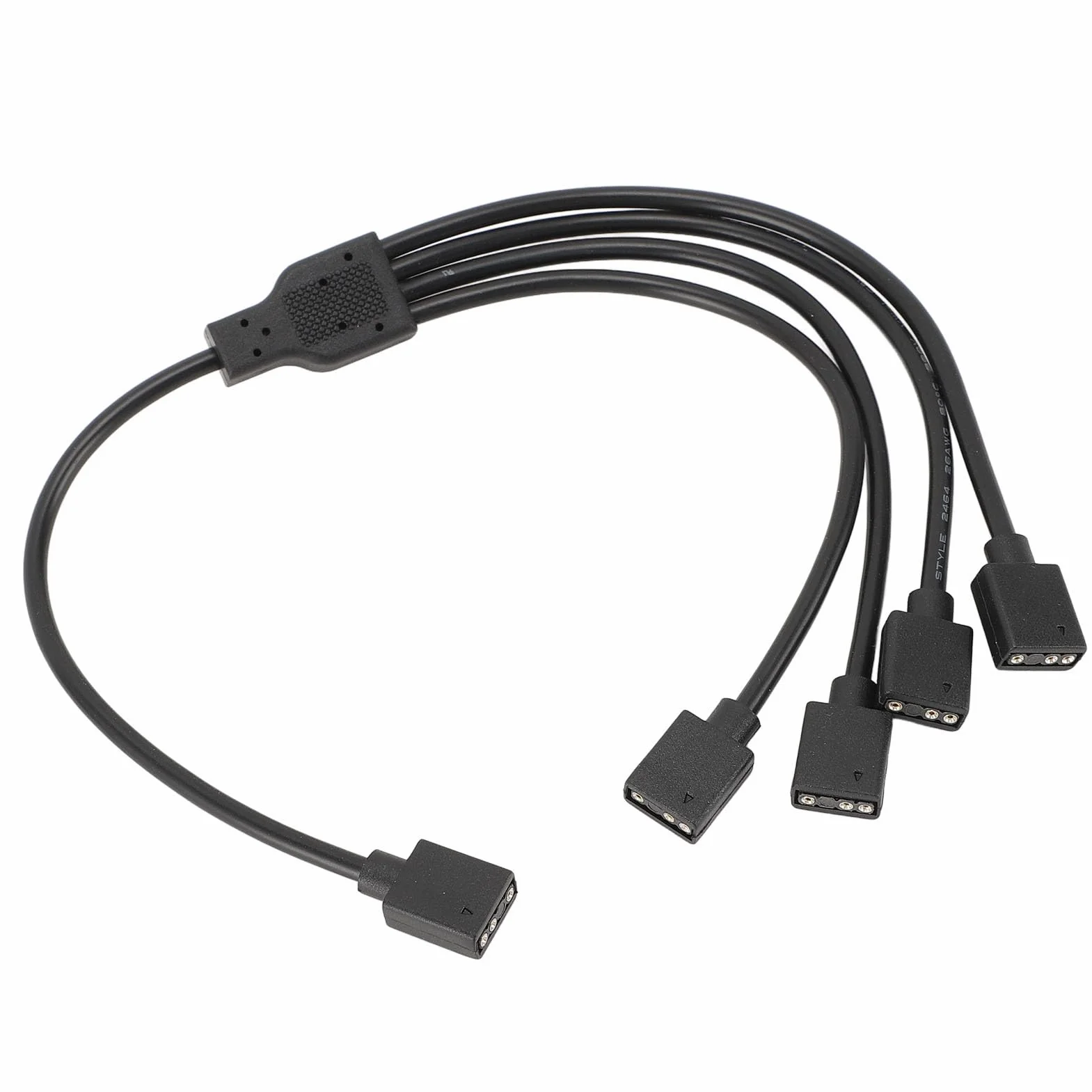 Kabel Rozgałęźny ARGB 1 do 4, 3-pinowy Przedłużacz Rozgałęźnika RGB żeński do żeńskiego 5 V, Adresowalny Kabel Rozgałęźny RGB do Chłodnicy Procesora Obudowy Komputera i