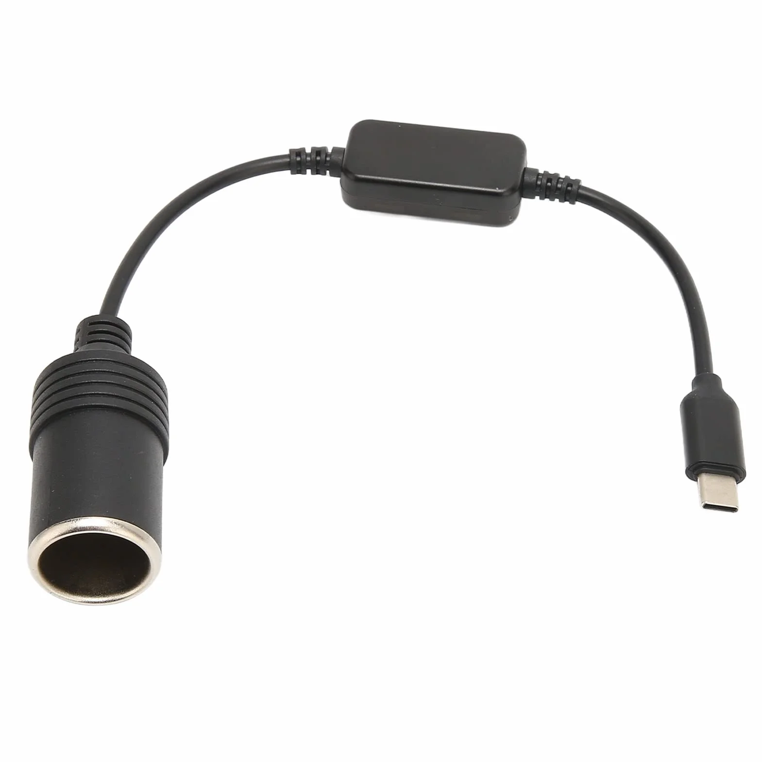 Adapter zapalniczki samochodowej 5V USB C męski na 12 V, konwerter zasilacza, USB C męski na 12 V żeński z kablem 30 cm