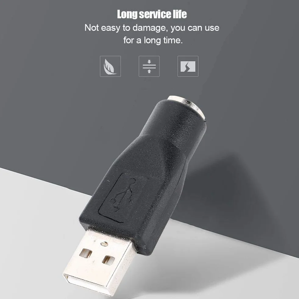 ASHATA 5 szt. adapter USB męski do konwerter myszy lub klawiatury, mały i przenośny, Plug and Play