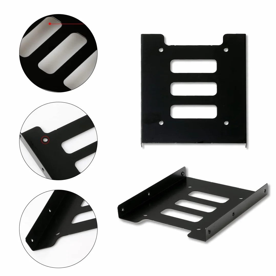 2 sztuki ramek montażowych do dysków twardych 2,5" SSD na 3,5" adapter ramka wymienna ramka mocowanie szyny rama montażowa ramka SSD adapter dyski wymienne ramka montażowa ramka montażowa ze śrubami