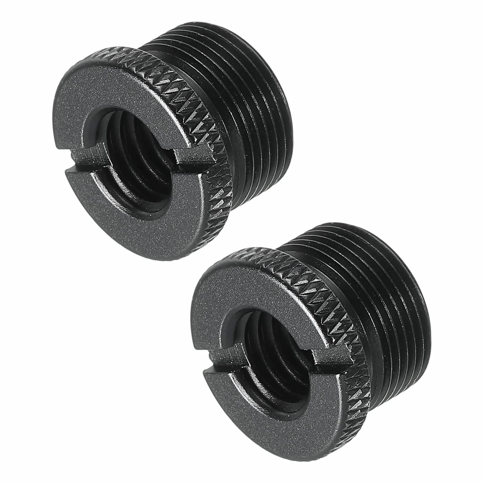 PATIKIL Adapter stojaka mikrofonowego 3/8 żeński na 5/8 męski adapter śrubowy ze stopu aluminium do statywu mikrofonowego czarny 2-pak