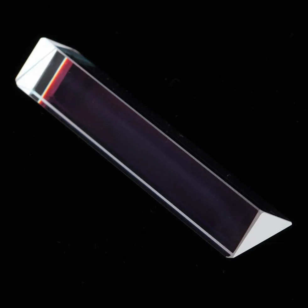 Optisches Glasprisma, K9 Optisches Glas-Dreiecksprisma Für Physikunterricht Und Labor, Rechtwinkliges Prisma (15 * 15 * 87)