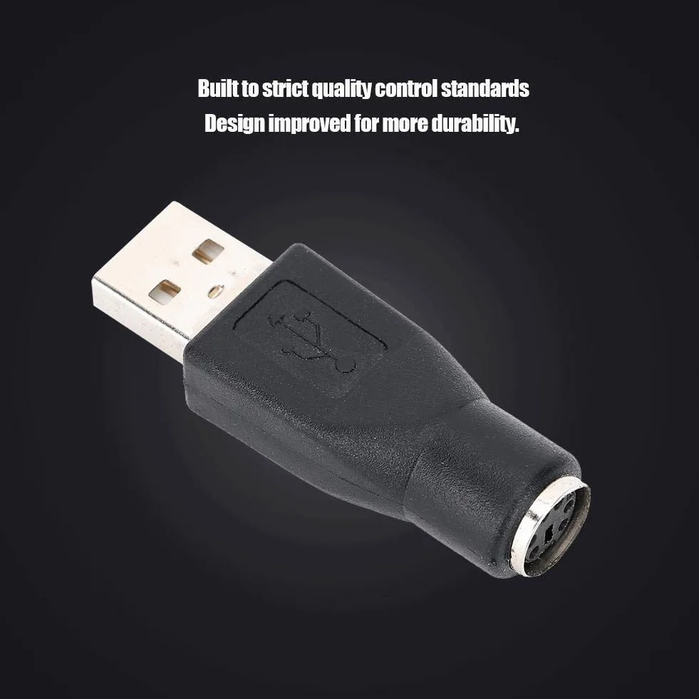 ASHATA 5 szt. adapter USB męski do konwerter myszy lub klawiatury, mały i przenośny, Plug and Play